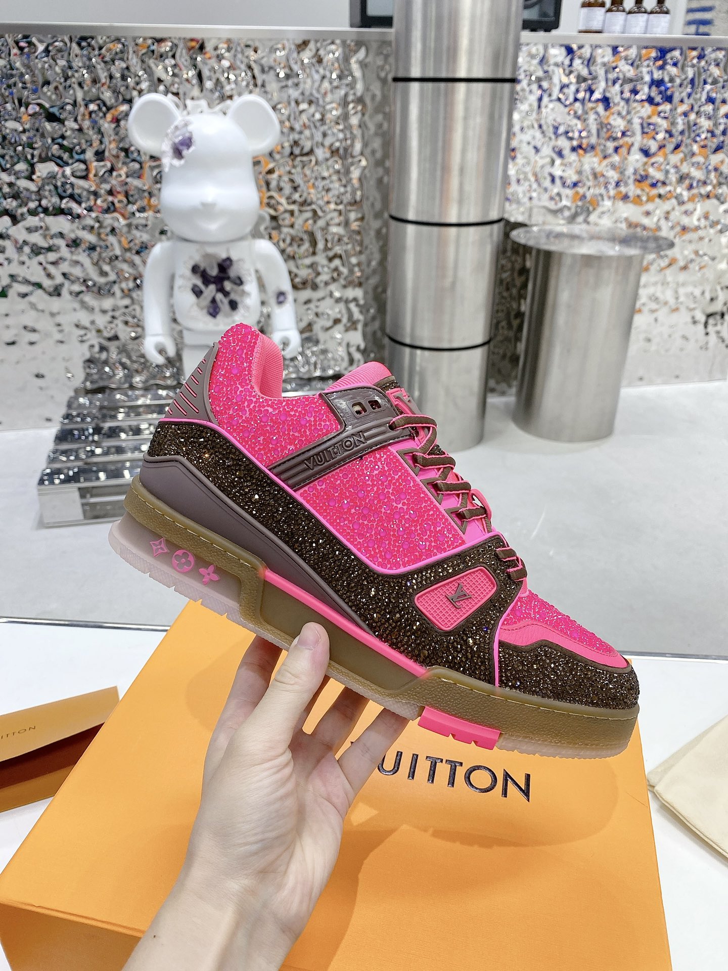 Louis Vuitton Women’s LV Trainers Pink For Women LV