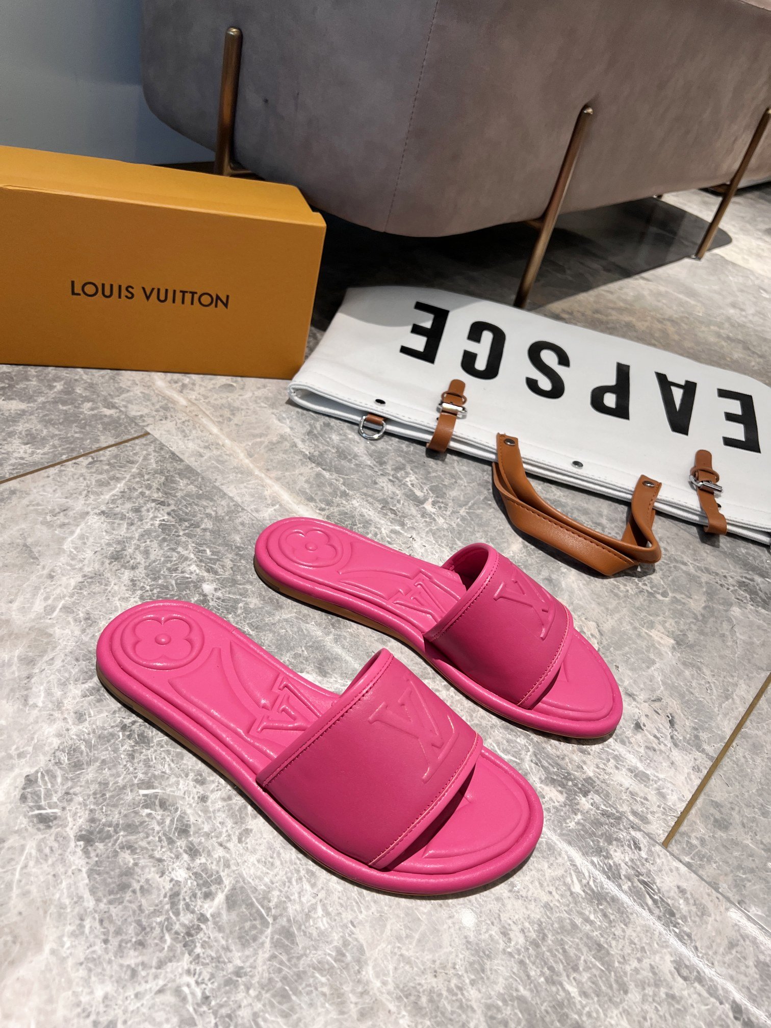 Louis Vuitton Women’s Magnetic Flat Mule Fuchsia Pink For Women LV 1AA1MN