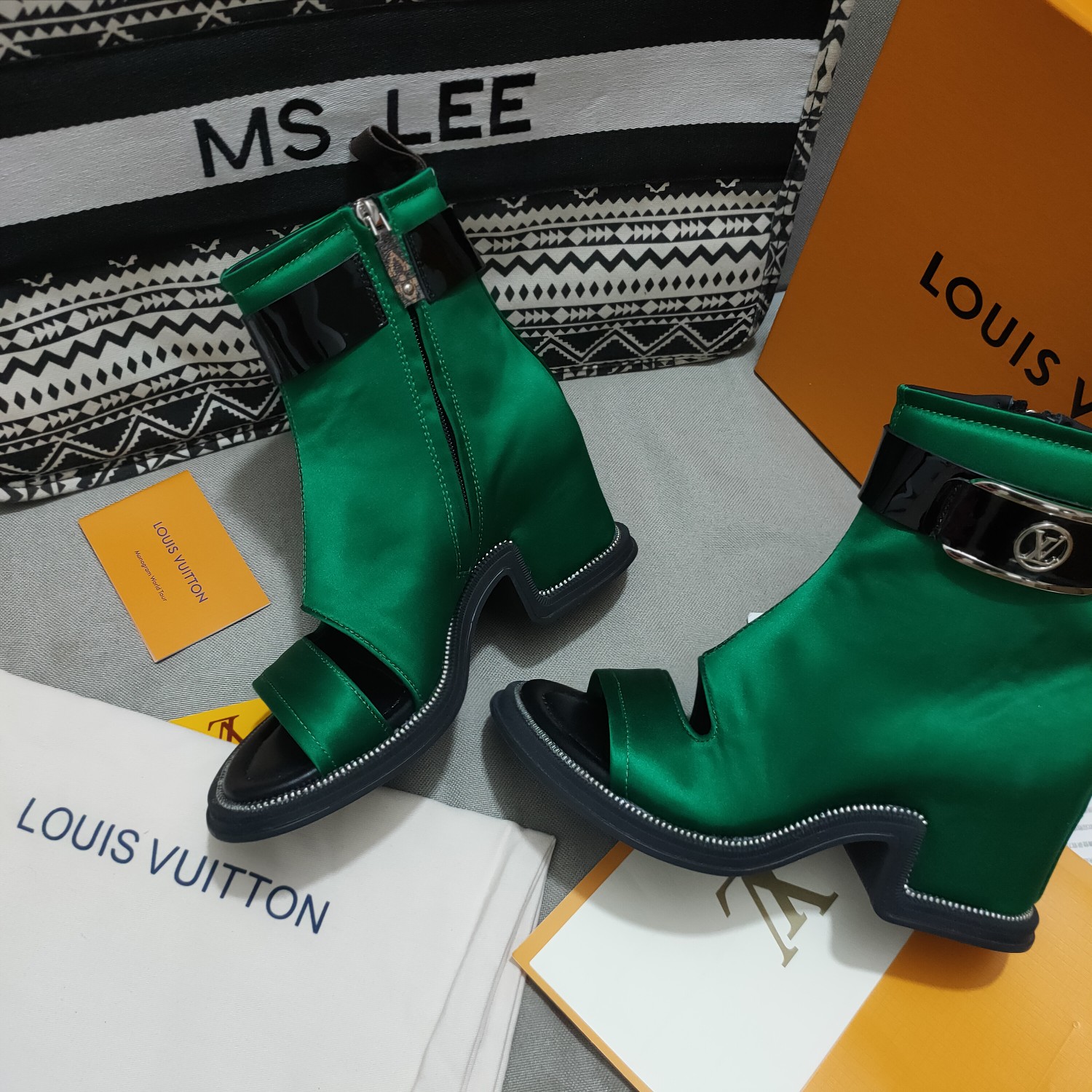 Louis Vuitton Women’s Moonlight Ankle Boot Green For Women LV 1AA0IT