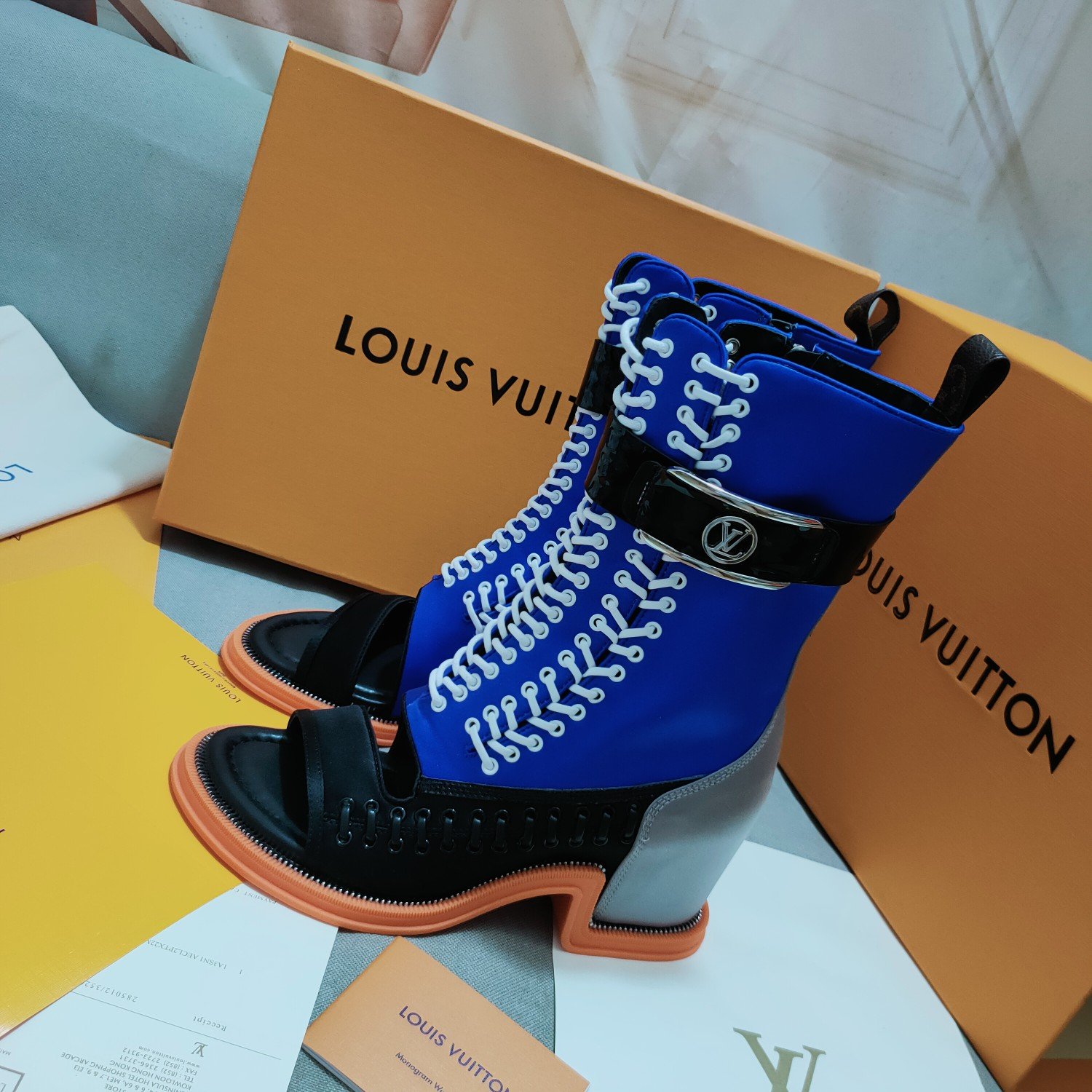 Louis Vuitton Women’s Moonlight Line Boots Blue For Women LV 1AA0MZ