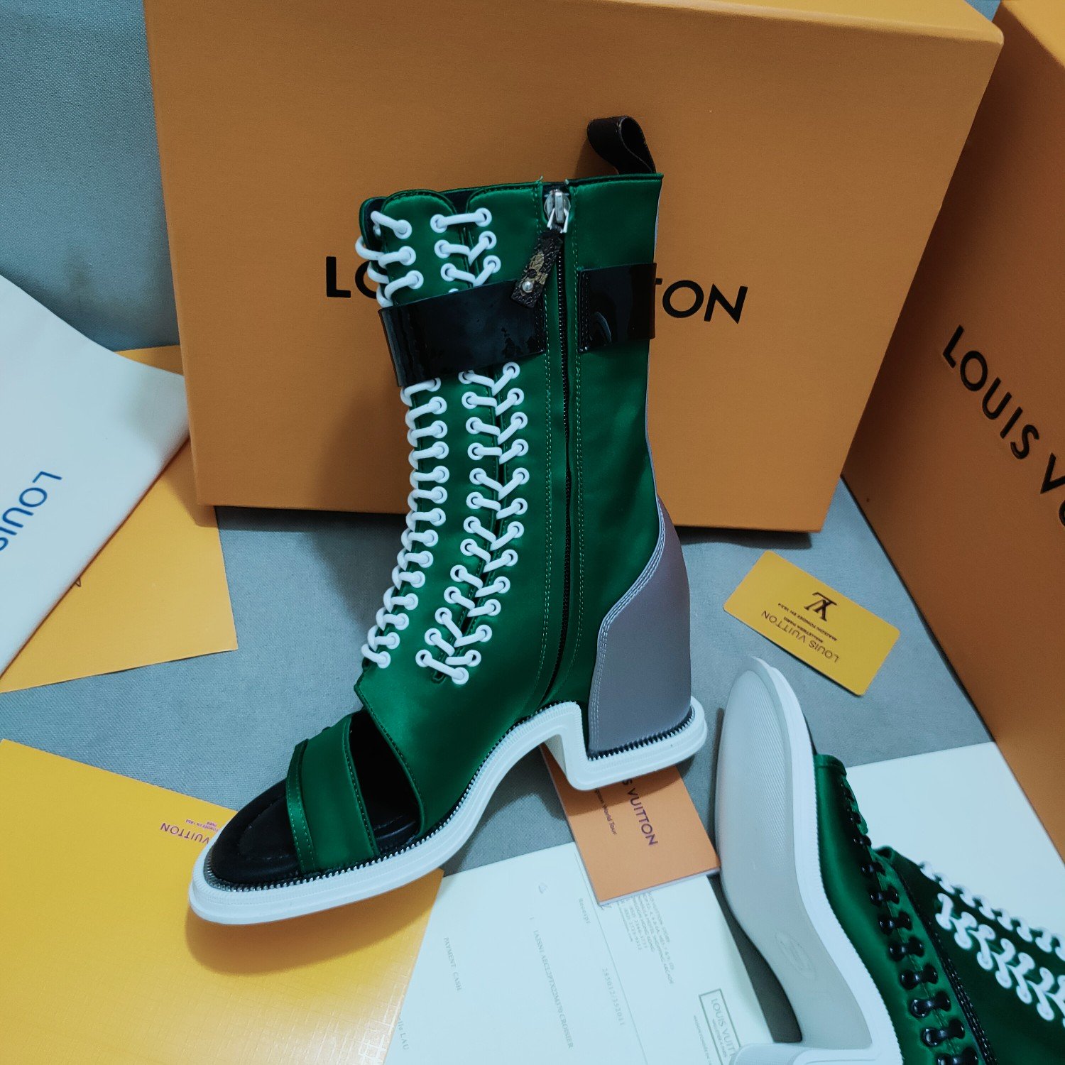 Louis Vuitton Women’s Moonlight Line Boots Green For Women LV 1AA0LB