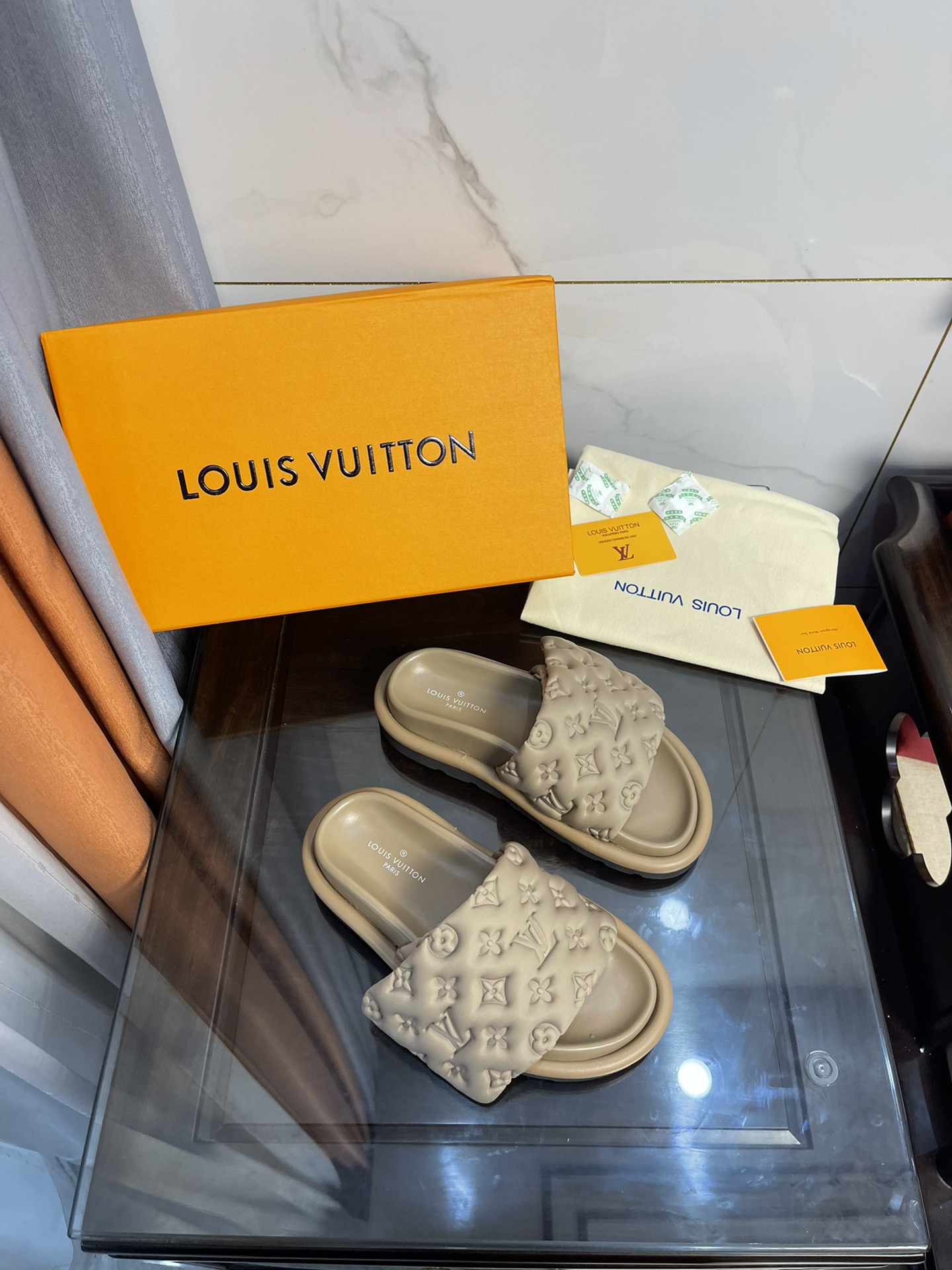 Louis Vuitton Women’s Pool Pillow Comfort Flat Mule Brown For Women LV