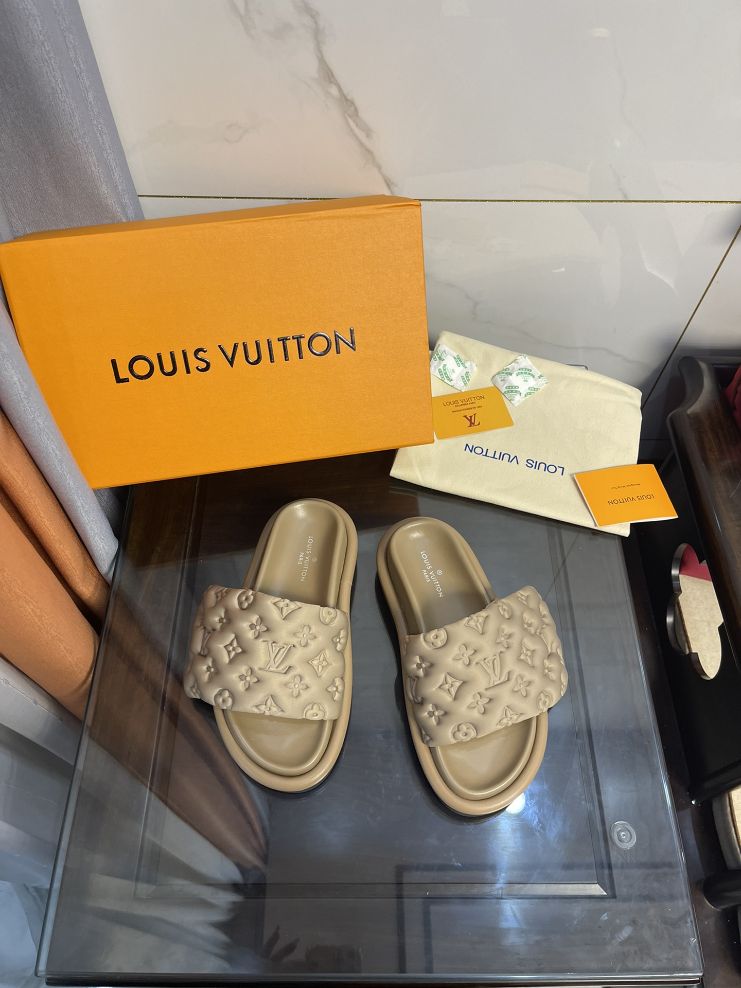 Louis Vuitton Women’s Pool Pillow Comfort Mule Beige For Women LV