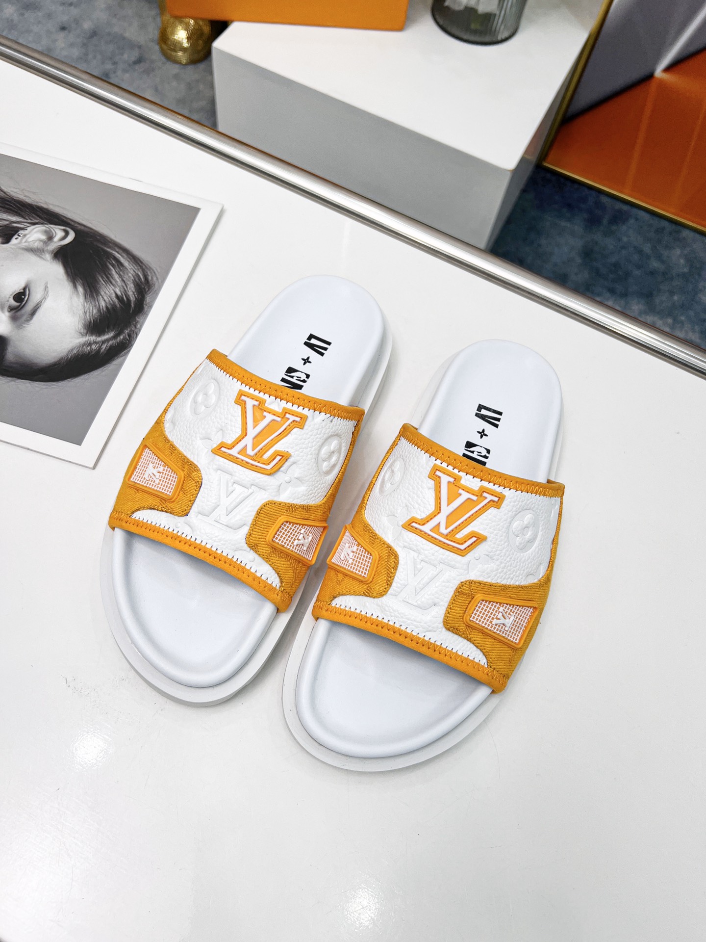 Louis Vuitton Women’s Pool Pillow Comfort Mule Orange For Women LV