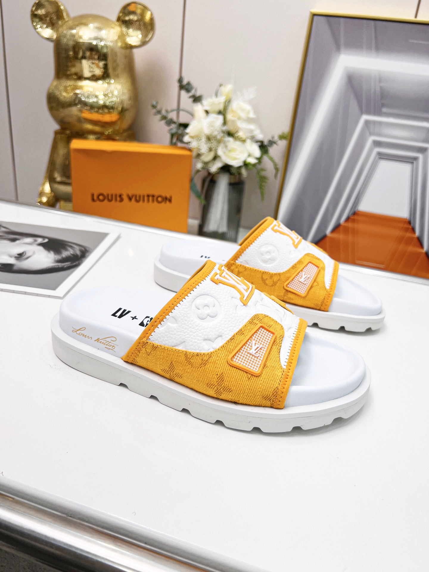 Louis Vuitton Women’s Pool Pillow Comfort Mule Orange For Women LV