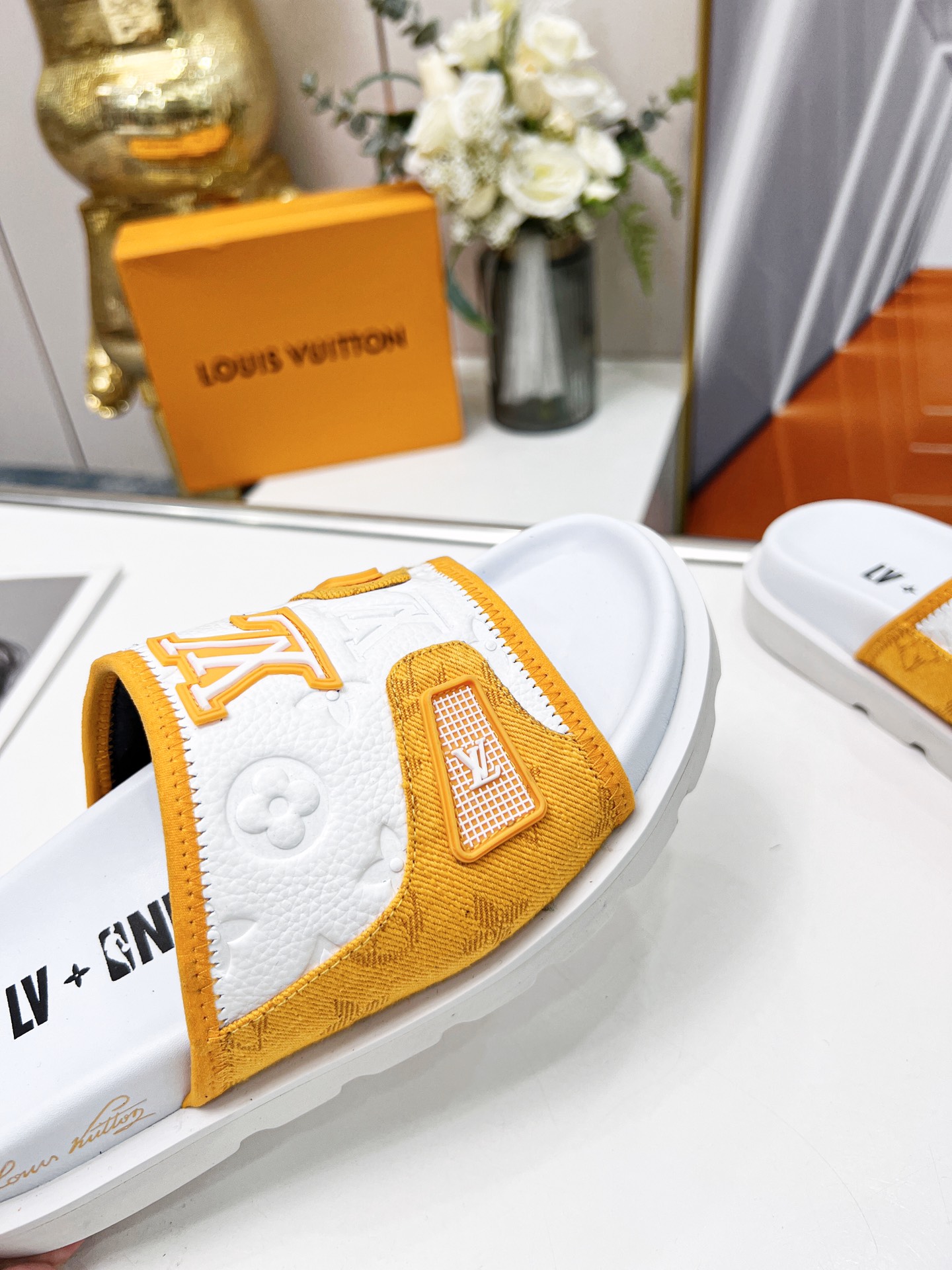 Louis Vuitton Women’s Pool Pillow Comfort Mule Orange For Women LV