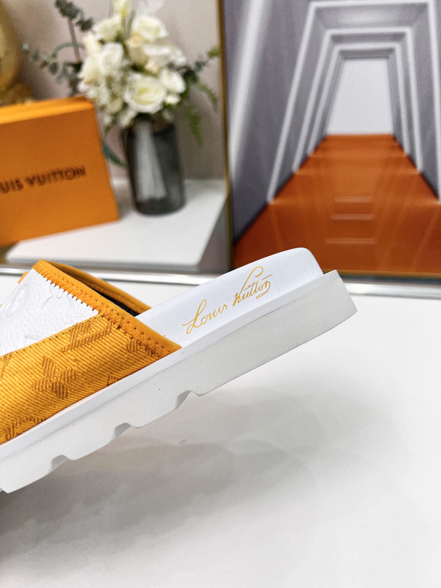 Louis Vuitton Women’s Pool Pillow Comfort Mule Orange For Women LV