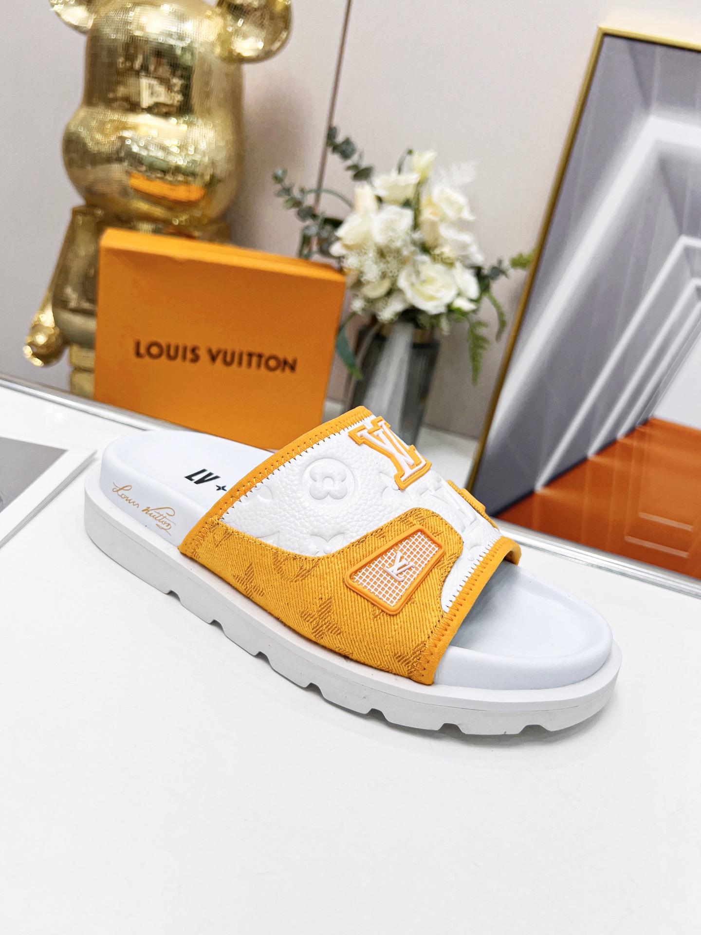 Louis Vuitton Women’s Pool Pillow Comfort Mule Orange For Women LV