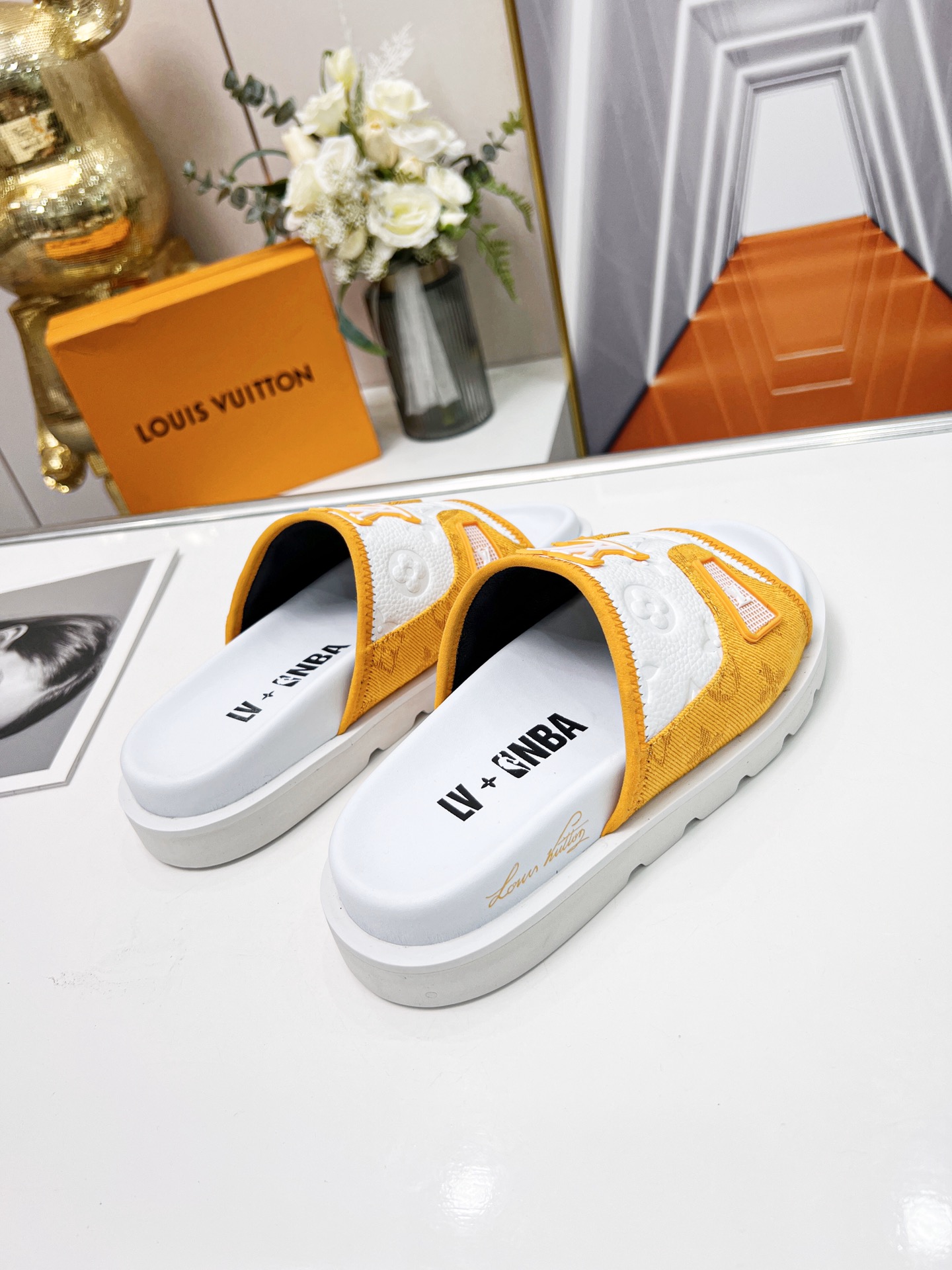Louis Vuitton Women’s Pool Pillow Comfort Mule Orange For Women LV