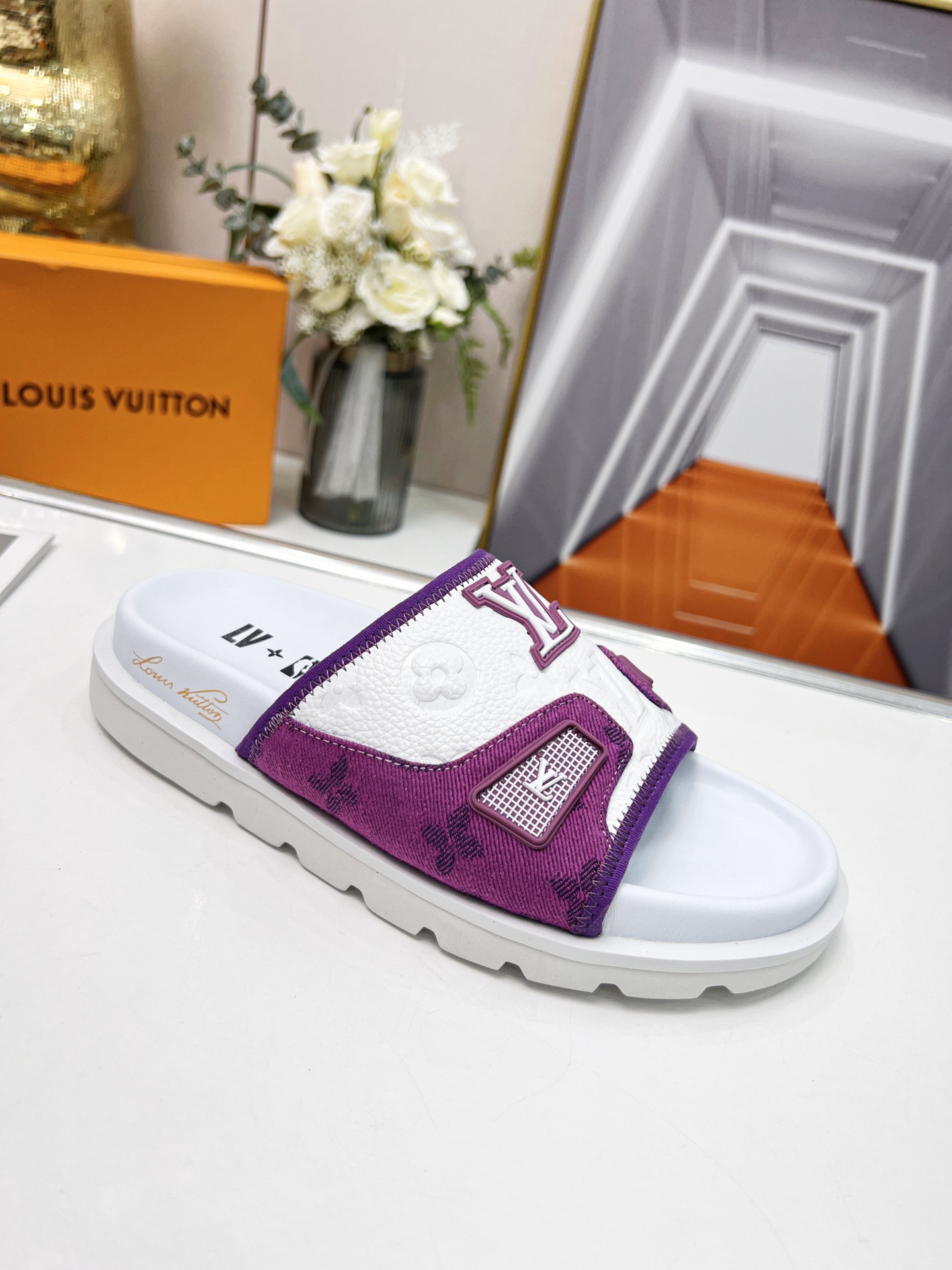 Louis Vuitton Women’s Pool Pillow Comfort Mule Violet For Women LV