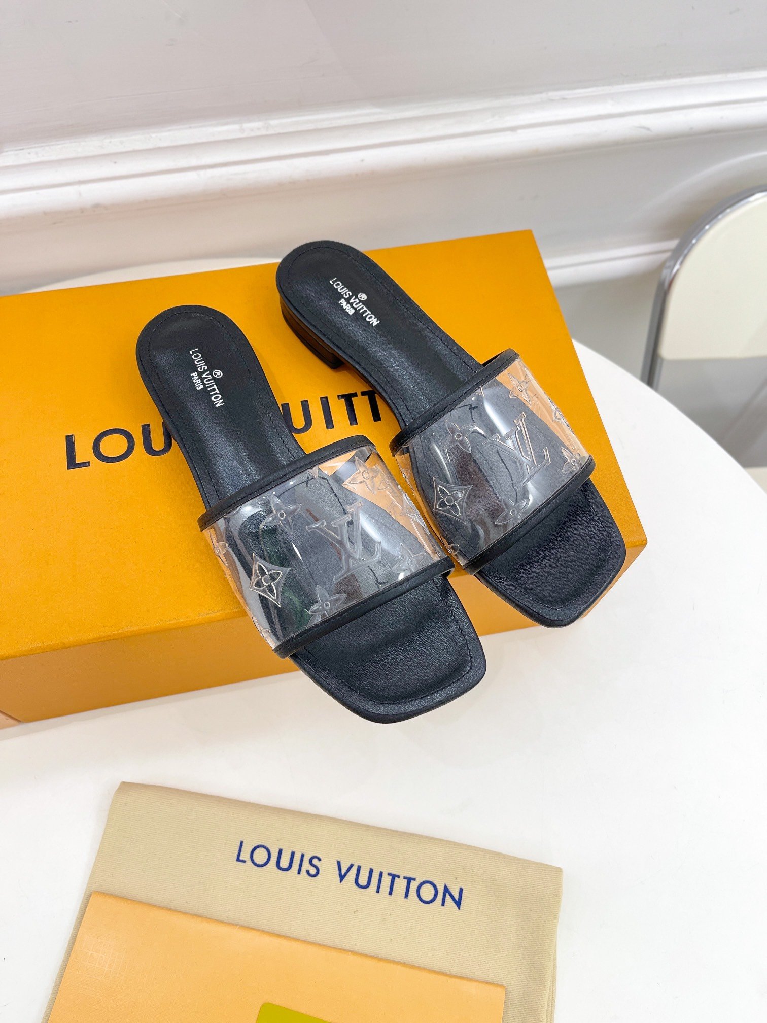 Louis Vuitton Women’s Revival Flat Mule Black For Women LV