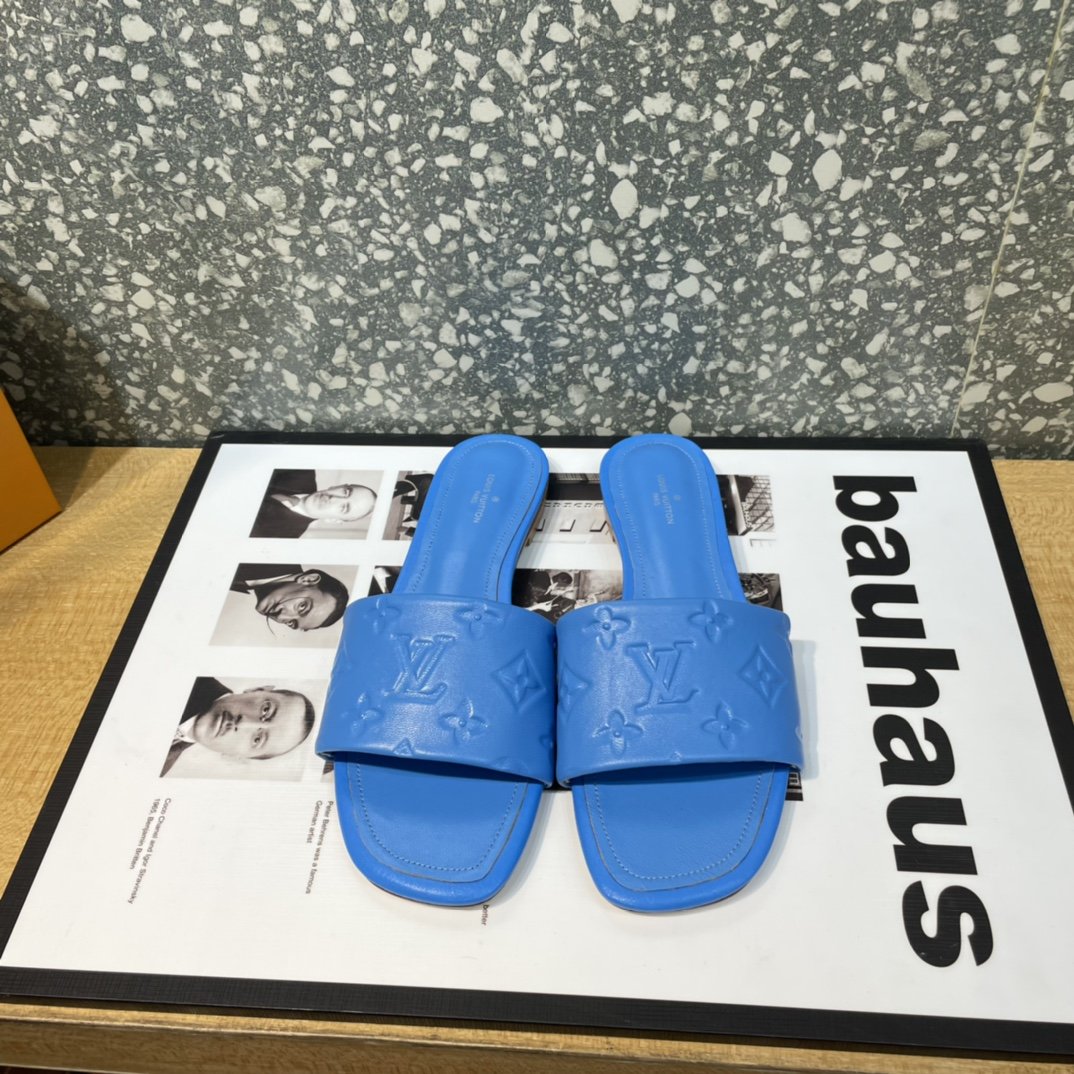 Louis Vuitton Women’s Revival Flat Mule Blue For Women LV 1A9P6H
