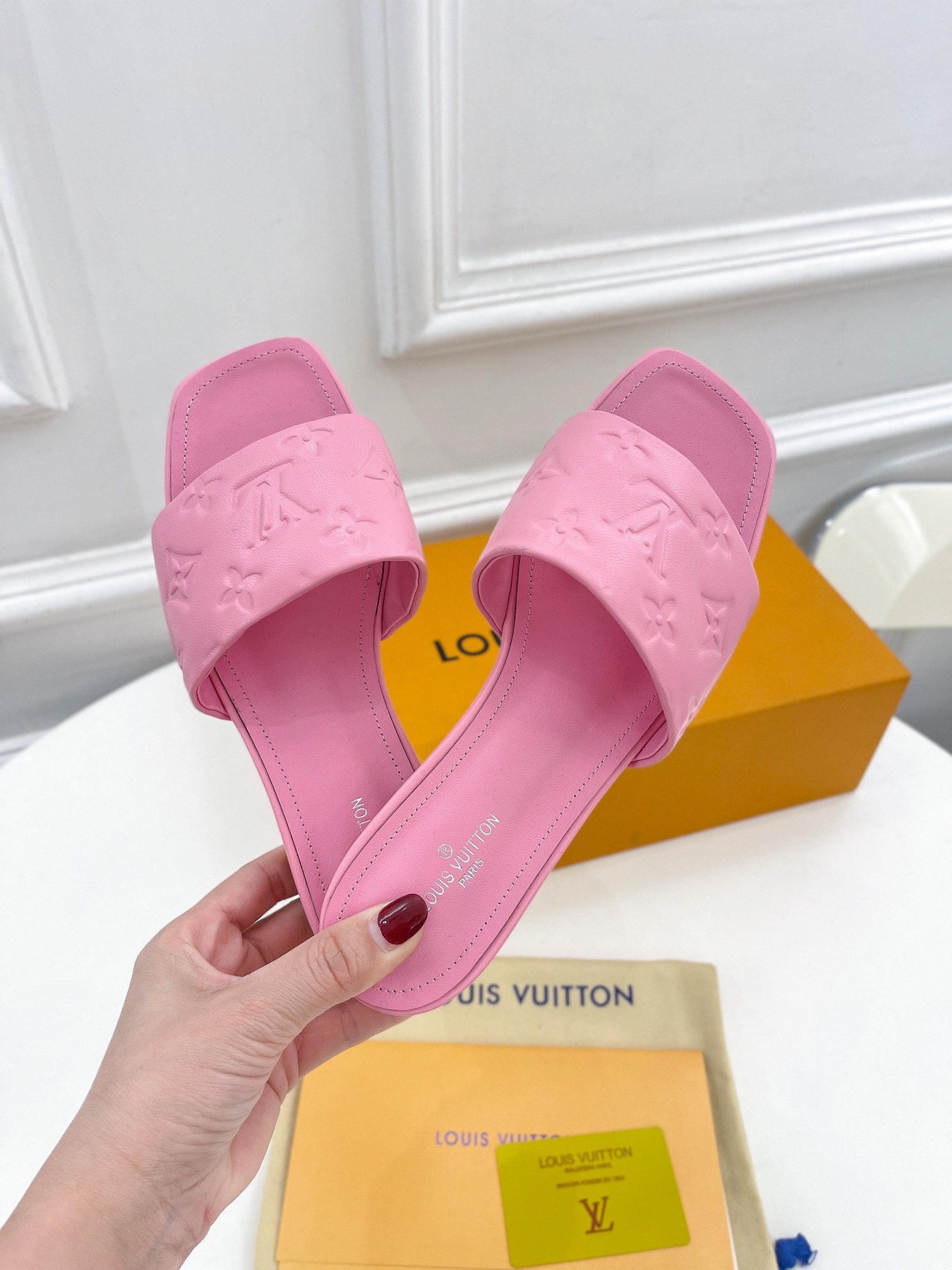 Louis Vuitton Women’s Revival Flat Mule Light Pink For Women LV 1A9PA1
