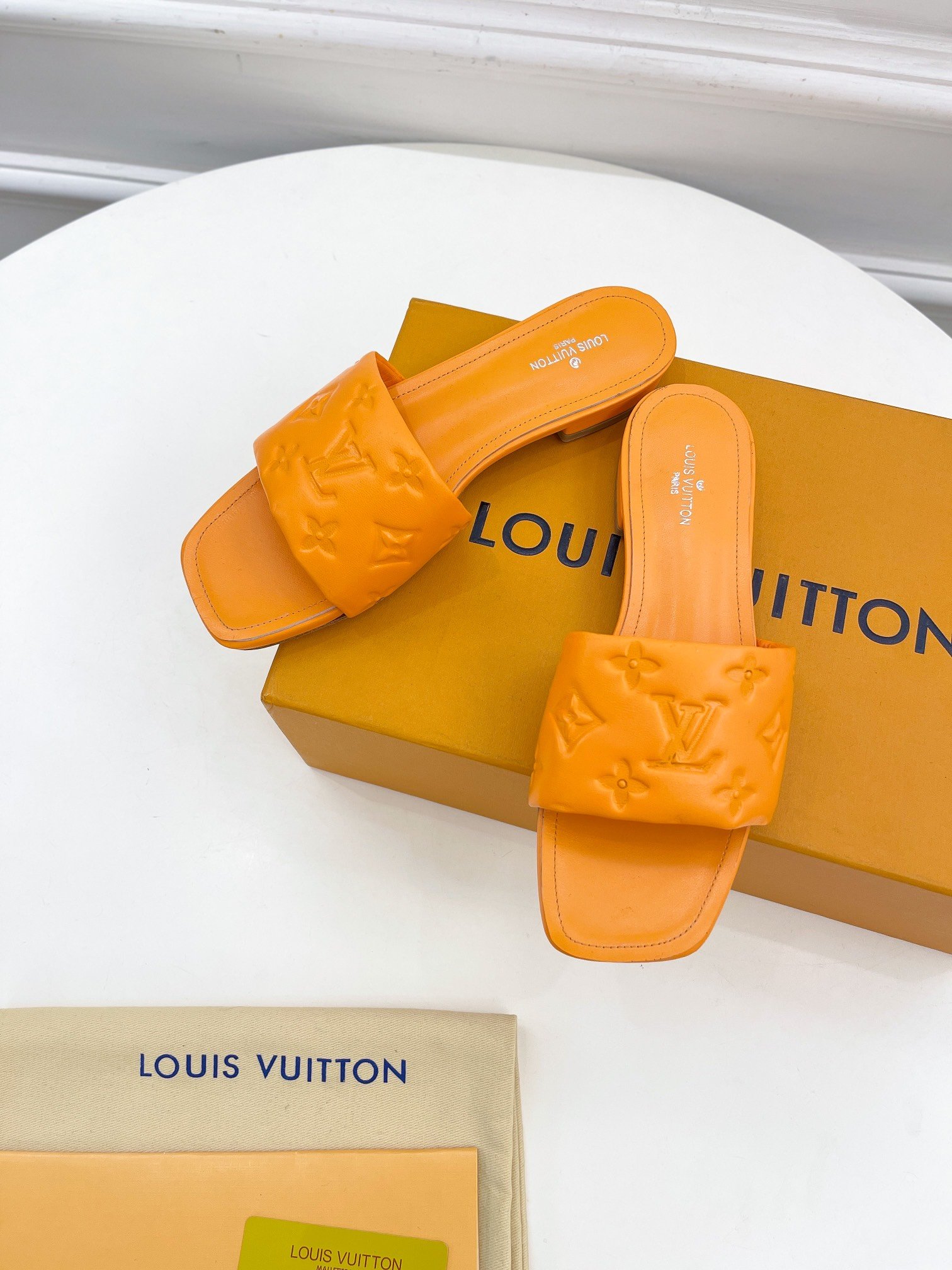 Louis Vuitton Women’s Revival Flat Mule Orange For Women LV