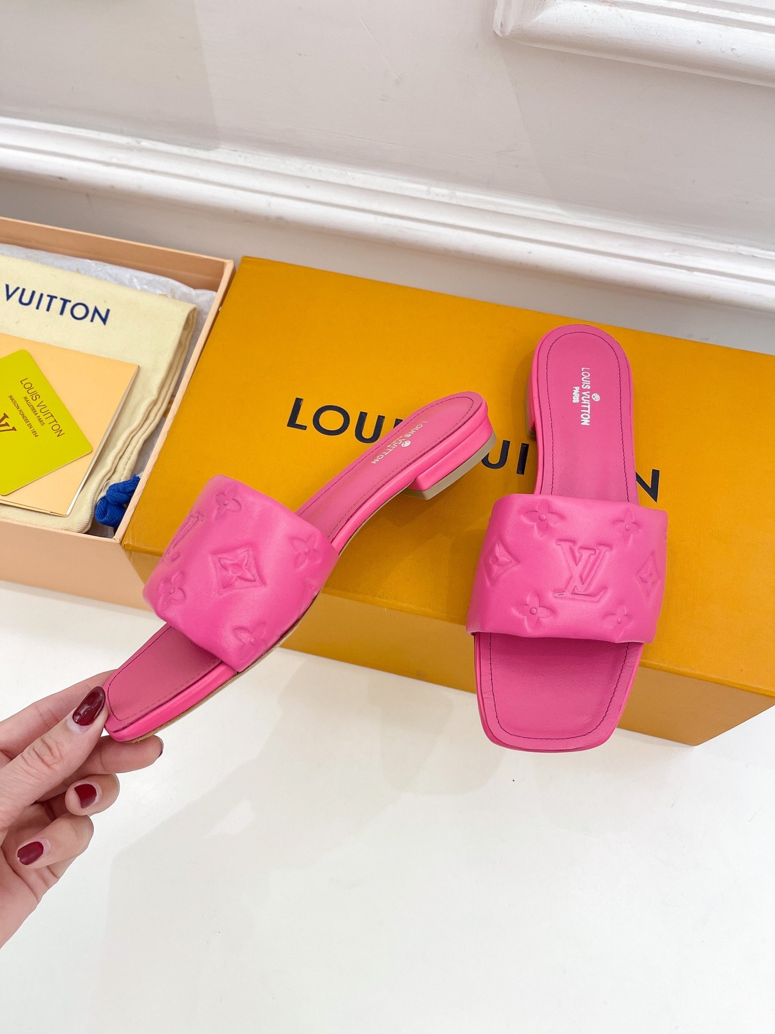 Louis Vuitton Women’s Revival Flat Mule Pink For Women LV 1A9PAX