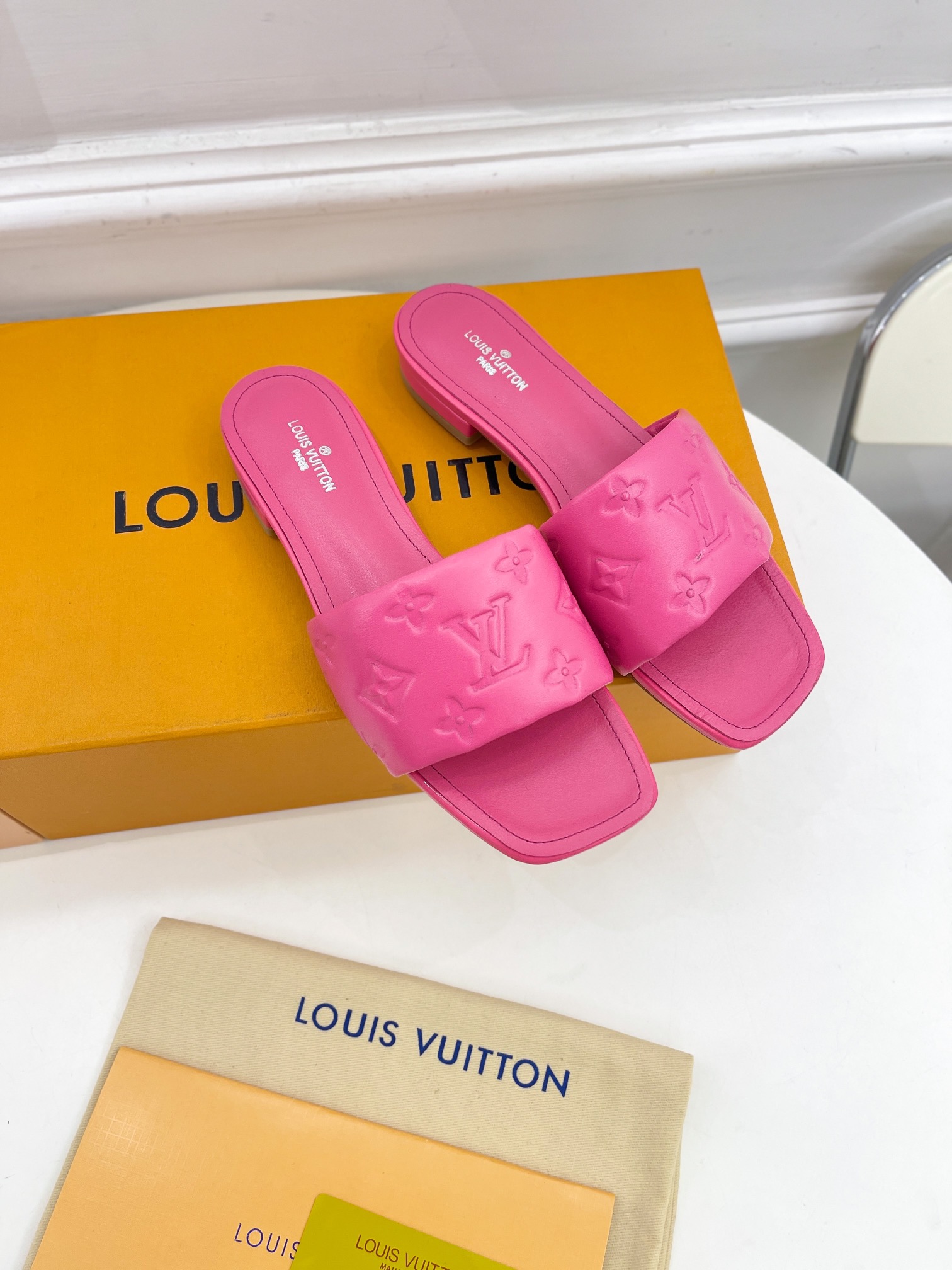 Louis Vuitton Women’s Revival Flat Mule Pink For Women LV 1A9PAX