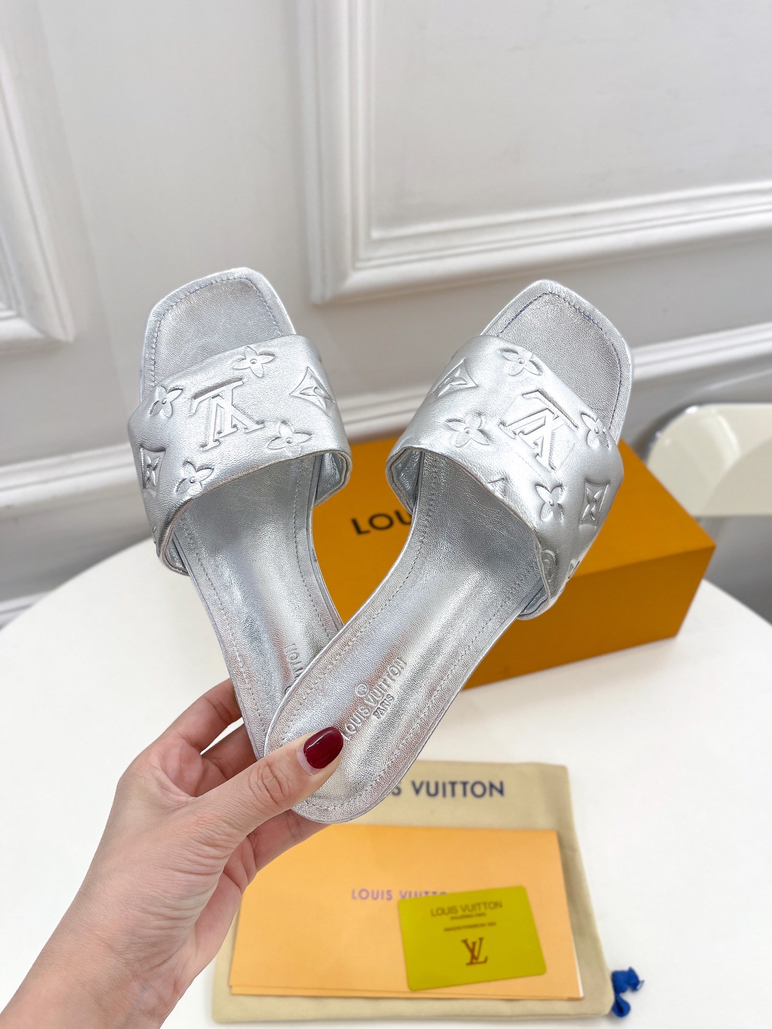 Louis Vuitton Women’s Revival Flat Mule Sliver For Women LV 1A9QJG