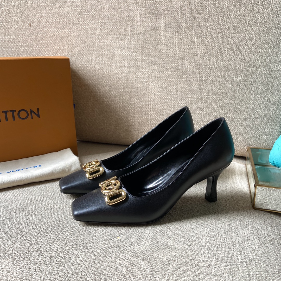 Louis Vuitton Women’s Rotary Pump Black For Women LV 1AAE24