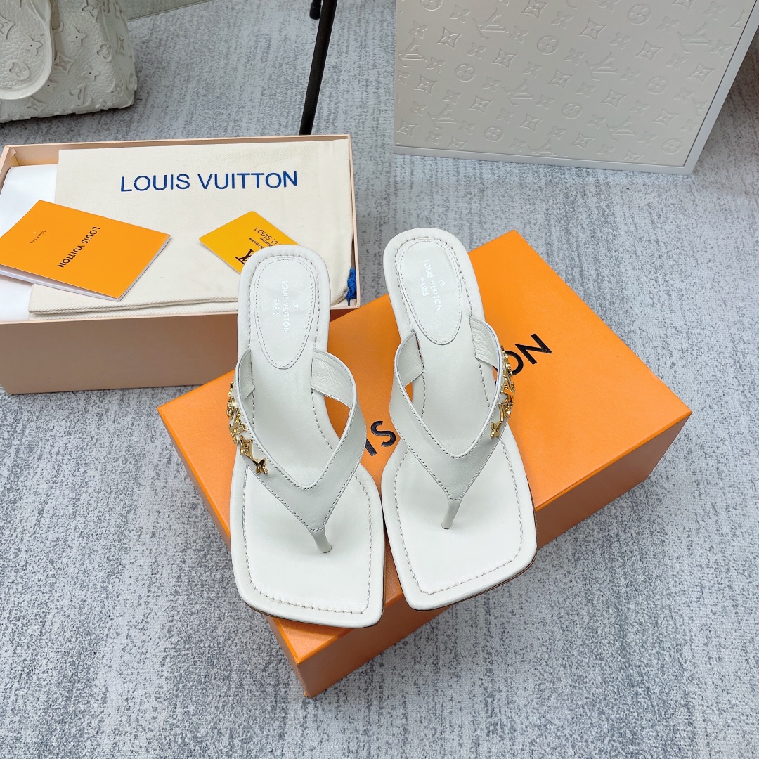Louis Vuitton Women’s Signature Thong White For Women LV 1A9QGJ