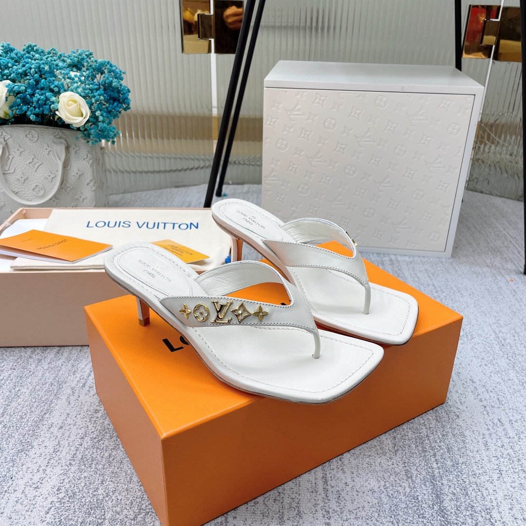 Louis Vuitton Women’s Signature Thong White For Women LV 1A9QGJ