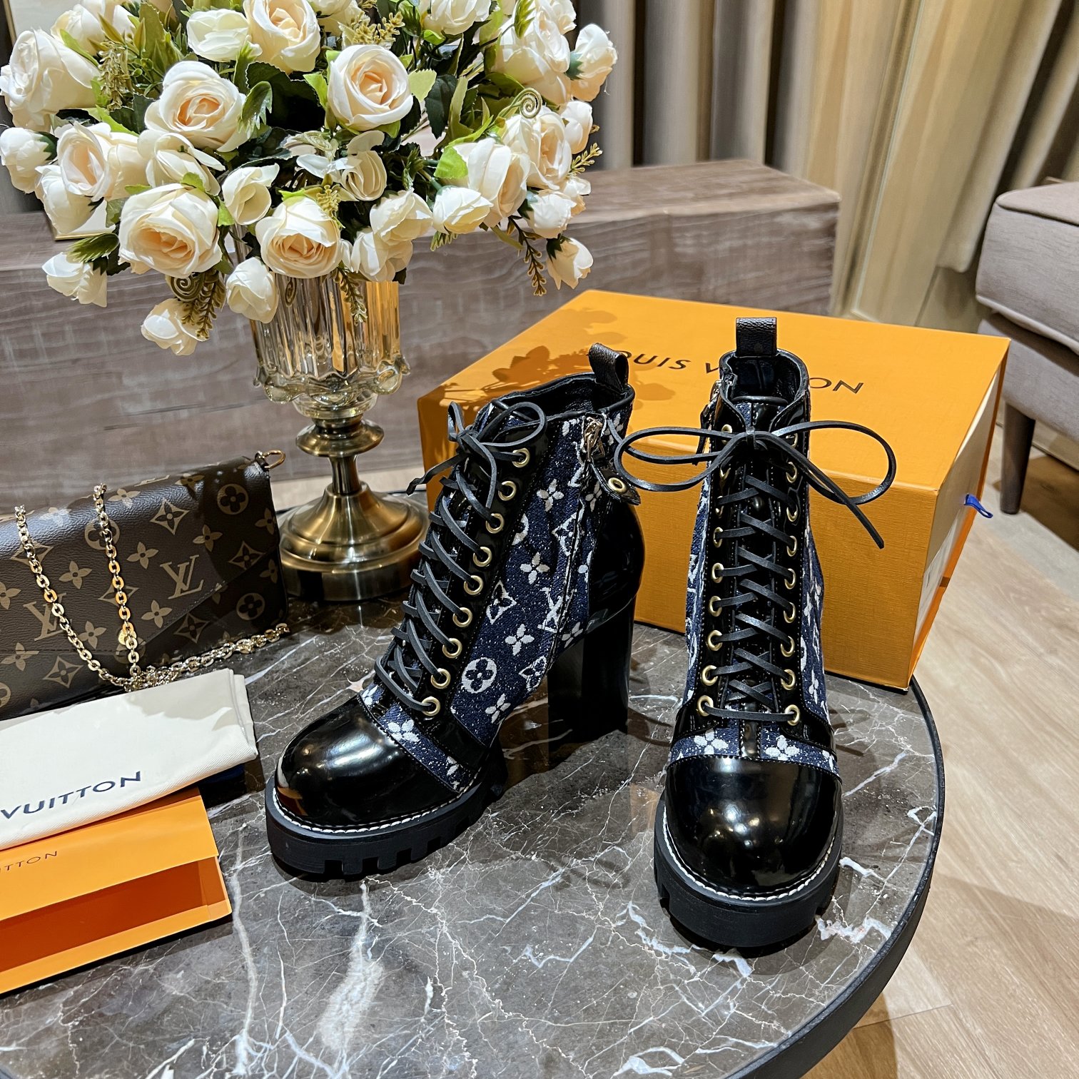 Louis Vuitton Women’s Star Trail Ankle Boot Blue For Women LV