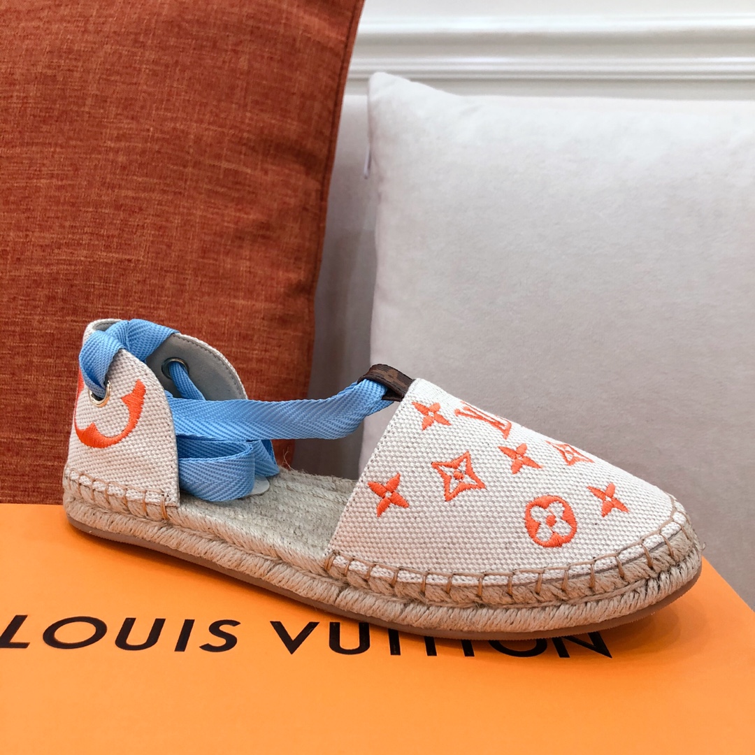 Louis Vuitton Women’s Starboard Flat Espadrille Orange For Women LV