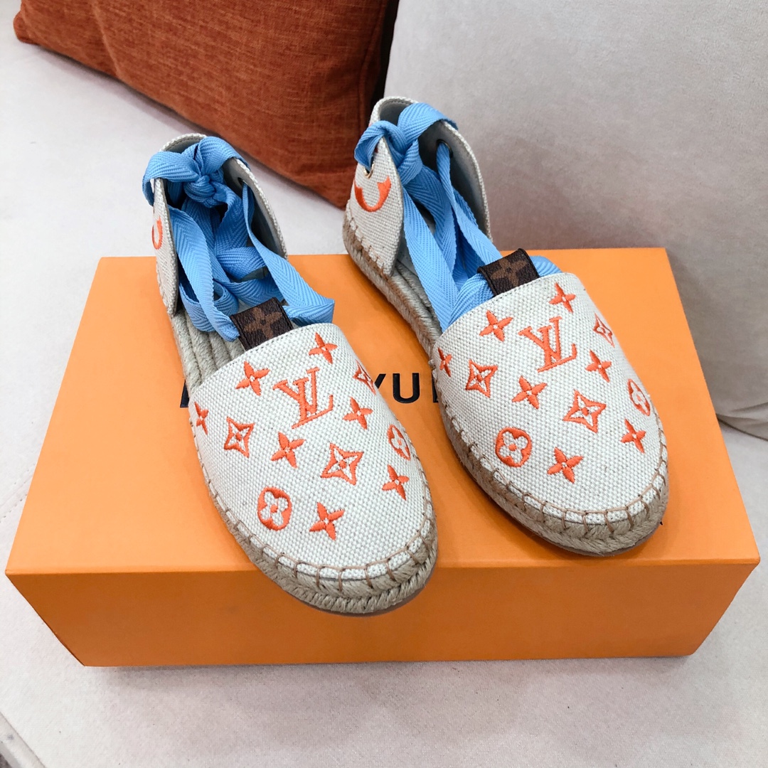 Louis Vuitton Women’s Starboard Flat Espadrille Orange For Women LV