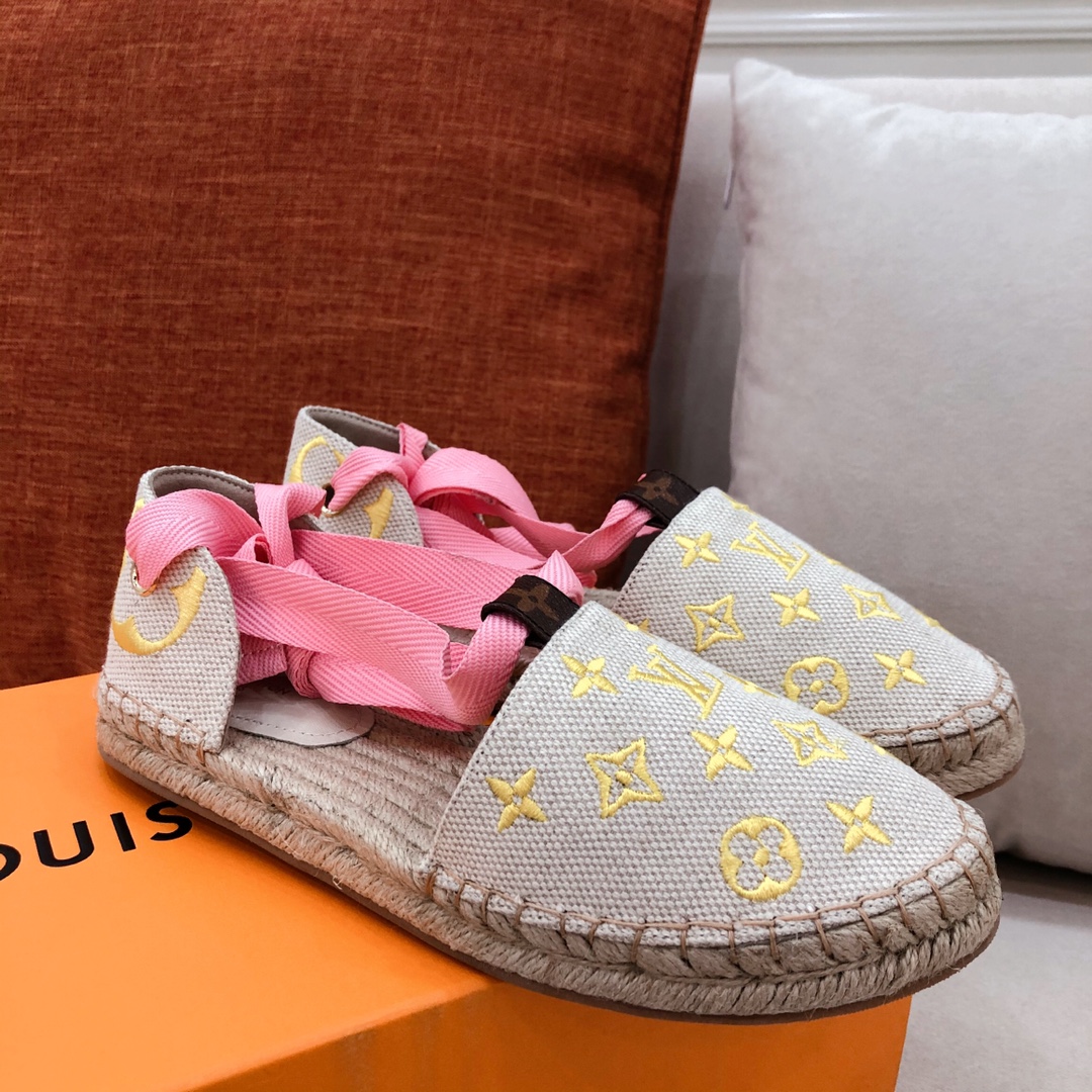 Louis Vuitton Women’s Starboard Flat Espadrille Yellow For Women LV