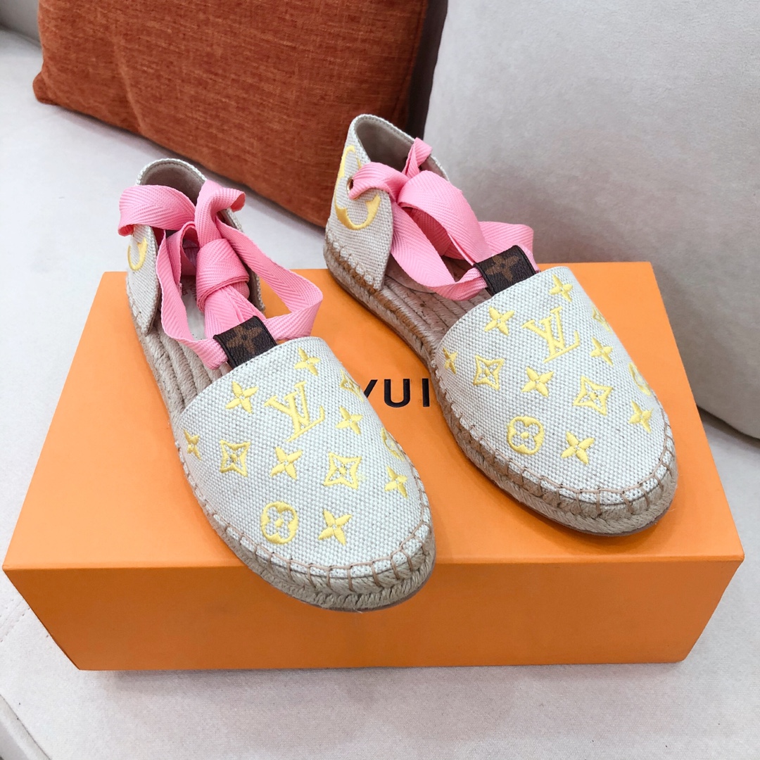 Louis Vuitton Women’s Starboard Flat Espadrille Yellow For Women LV