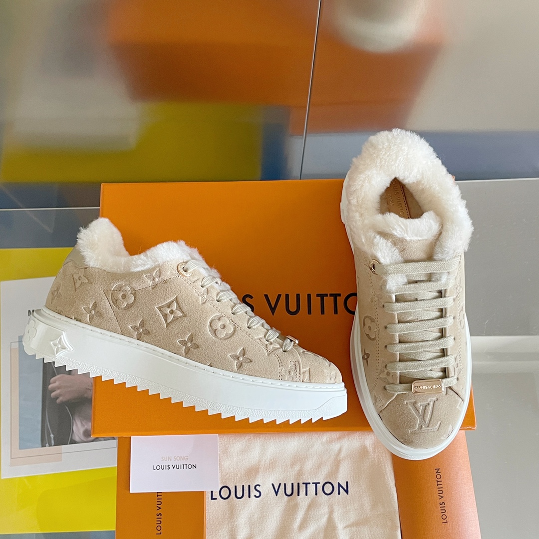 Louis Vuitton Women’s Time Out Sneaker Beige For Women LV