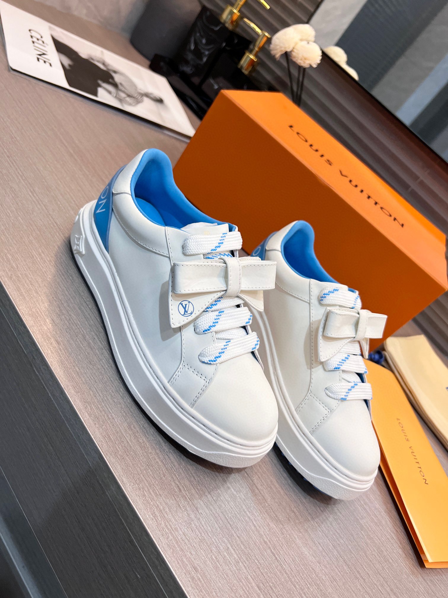 Louis Vuitton Women’s Time Out Sneaker Blue For Women LV