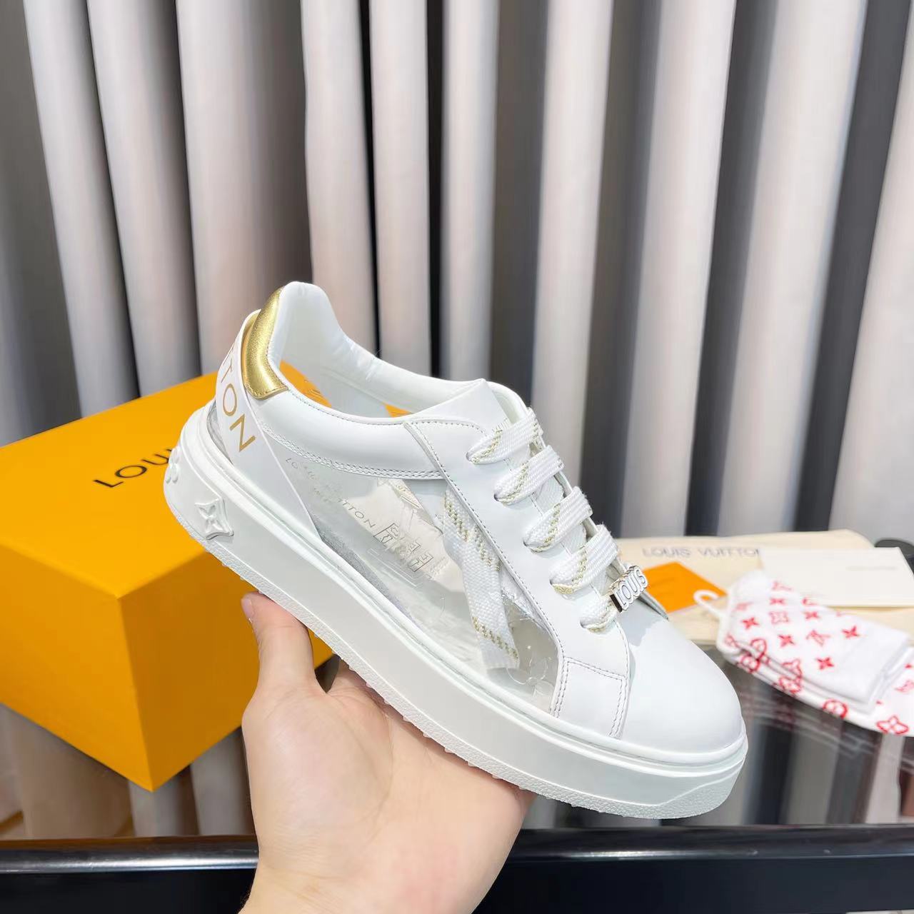 Louis Vuitton Women’s Time Out Sneaker Gold For Women LV