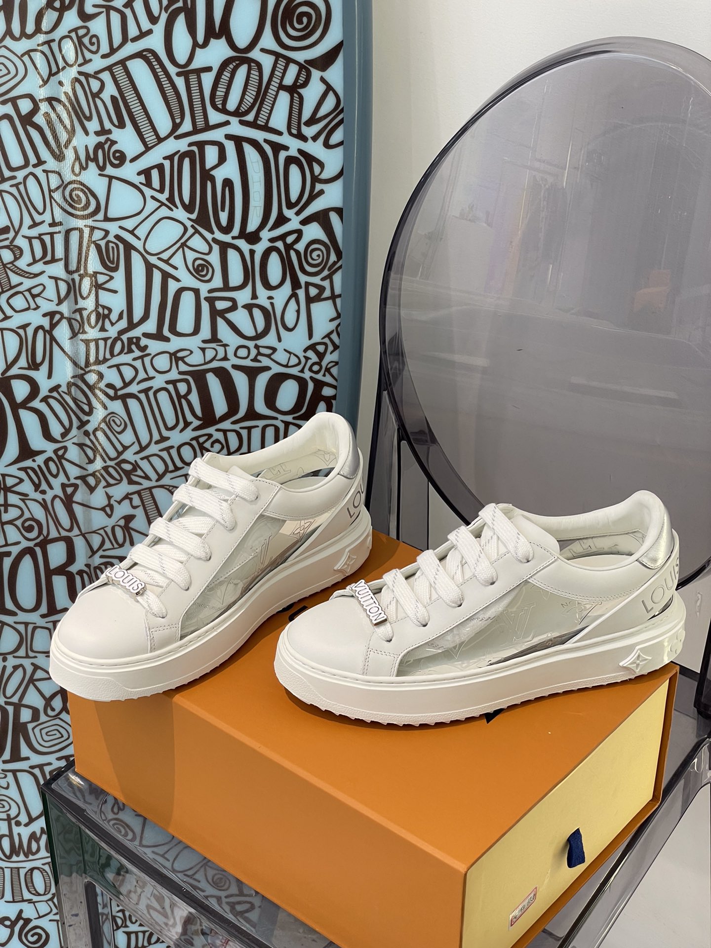 Louis Vuitton Women’s Time Out Sneaker Sliver For Women LV