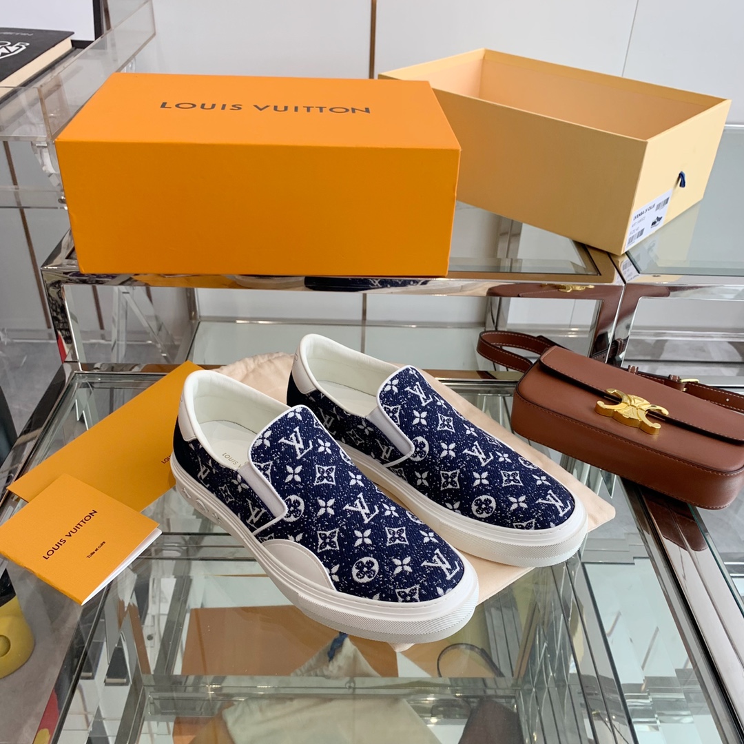 Louis Vuitton Women’s Trocadero Slip On Dark Blue For Women LV