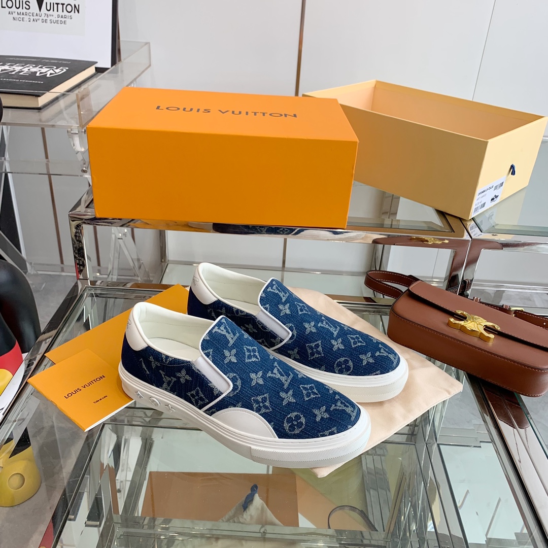 Louis Vuitton Women’s Trocadero Slip On Light Blue For Women LV