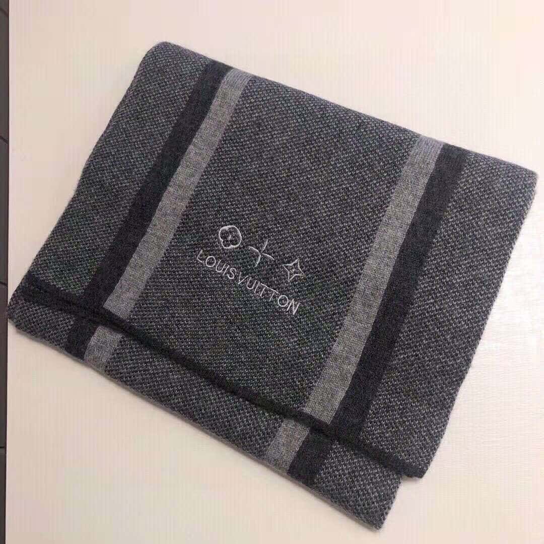 Louis Vuitton Woolen Scarf Grey For Women