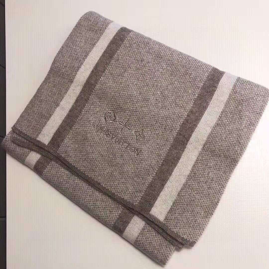 Louis Vuitton Woolen Scarf Light Grey For Women