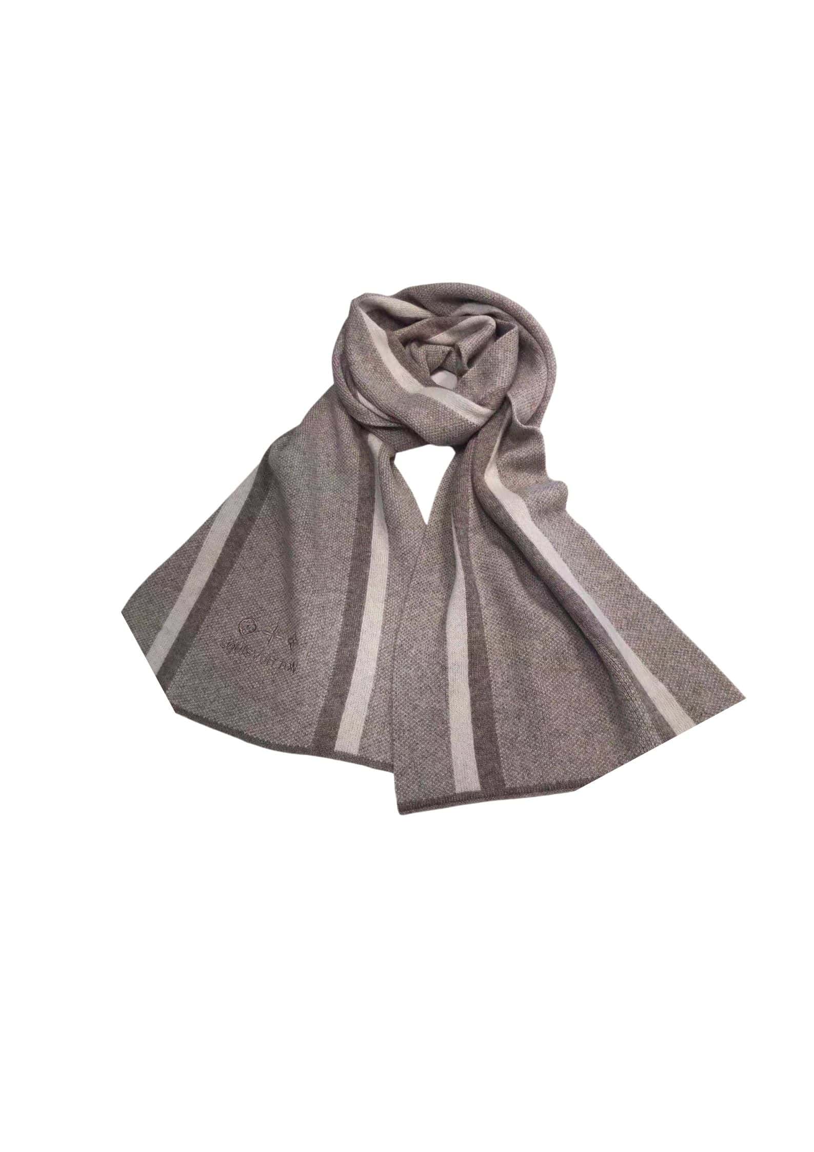 Louis Vuitton Woolen Scarf Light Grey For Women