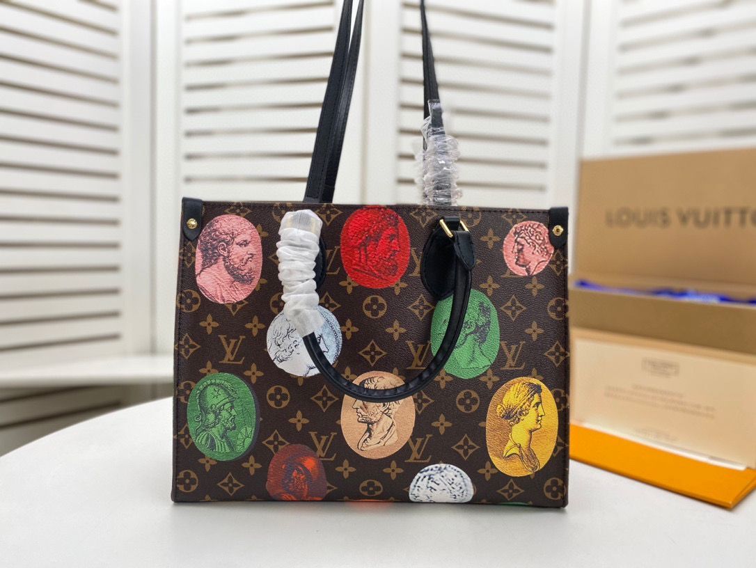 Louis Vuitton x Fornasetti Capsule Collection Onthego MM Monogram Cameo For Women 35cm LV