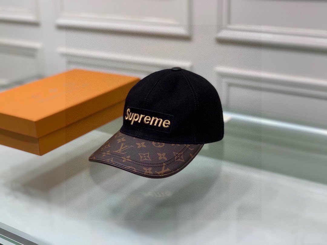 Louis Vuitton x Supreme LV Get Ready Cap Black/Brown LV Cap