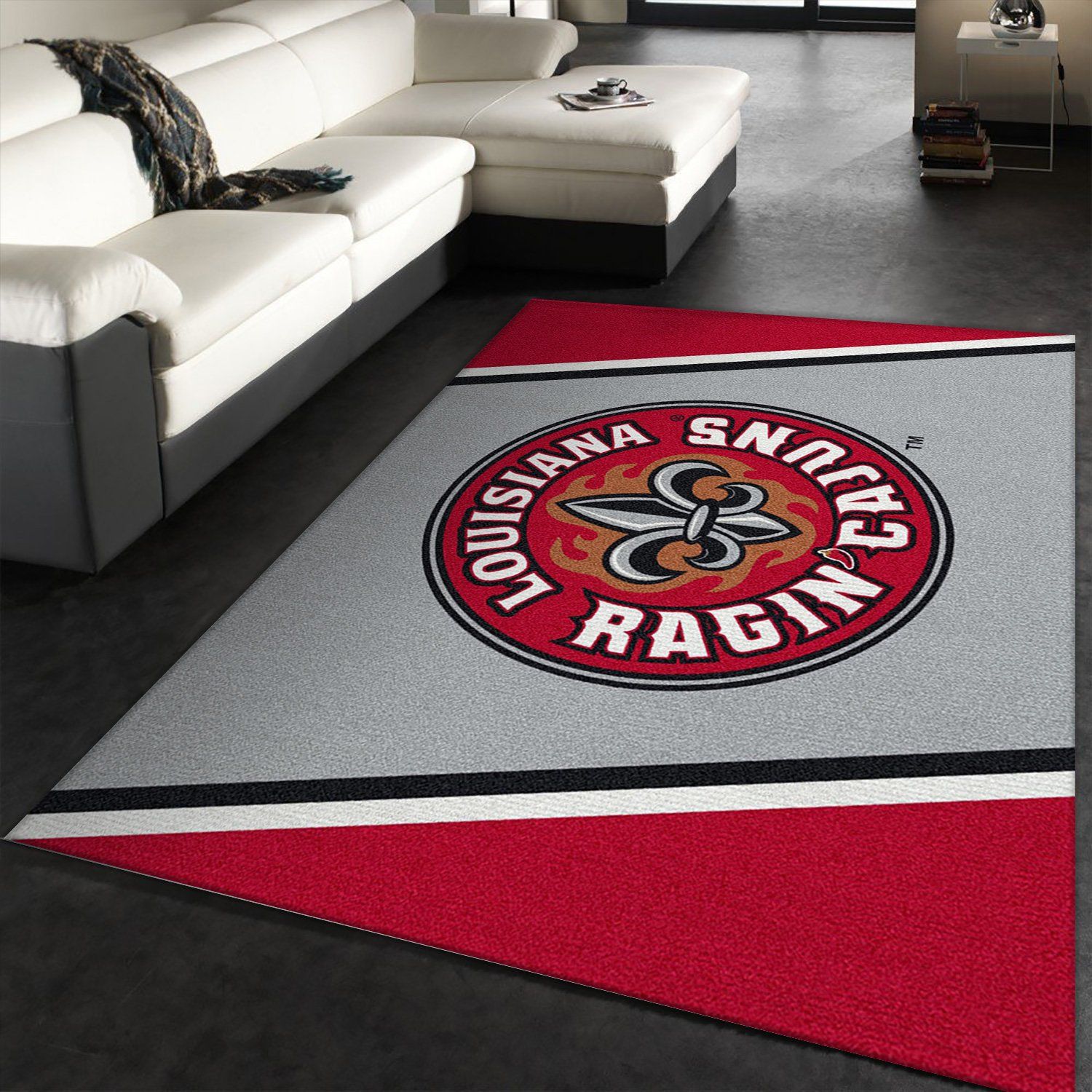 Louisiana Ragin Cajuns Rectangle Rug – Custom Size And Printing