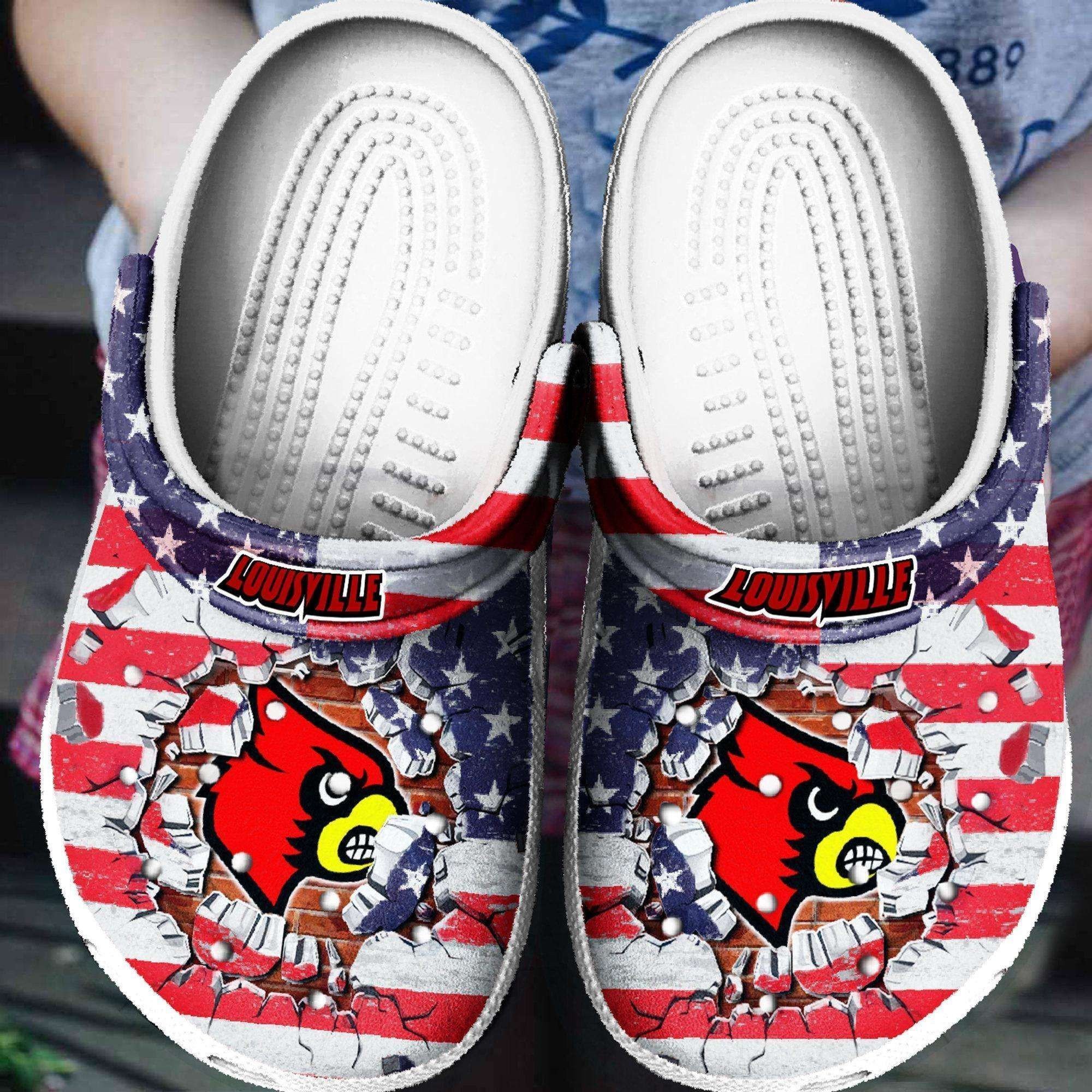 Louisville Arizona Cardinals Clogs Crocband Clogs Comfortable Water Shoes For Fan