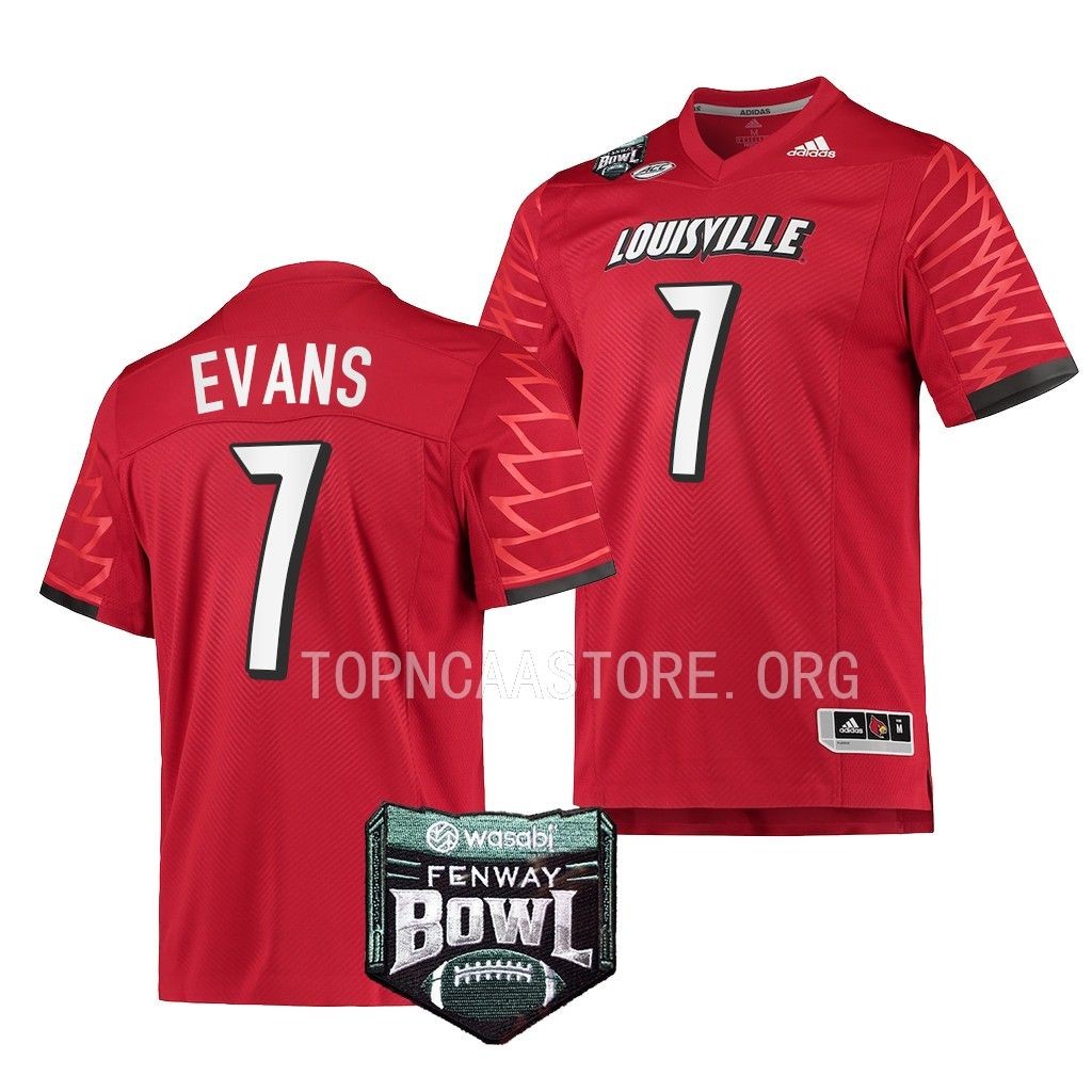 Louisville Cardinals 2022 Fenway Bowl Tiyon Evans #7 Red Men's Premier Jersey
