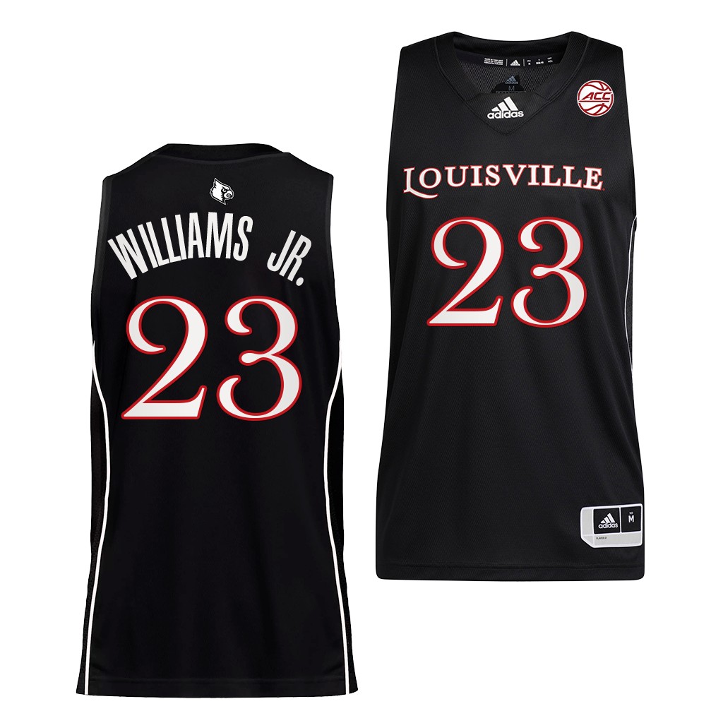 Louisville Cardinals Curtis Williams Jr. Black #23 Jersey 2022 College