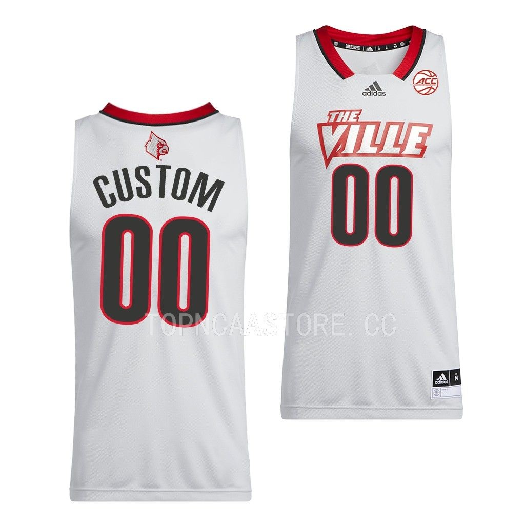 Louisville Cardinals Custom Swingman uniform White #00 Jersey 2022-23