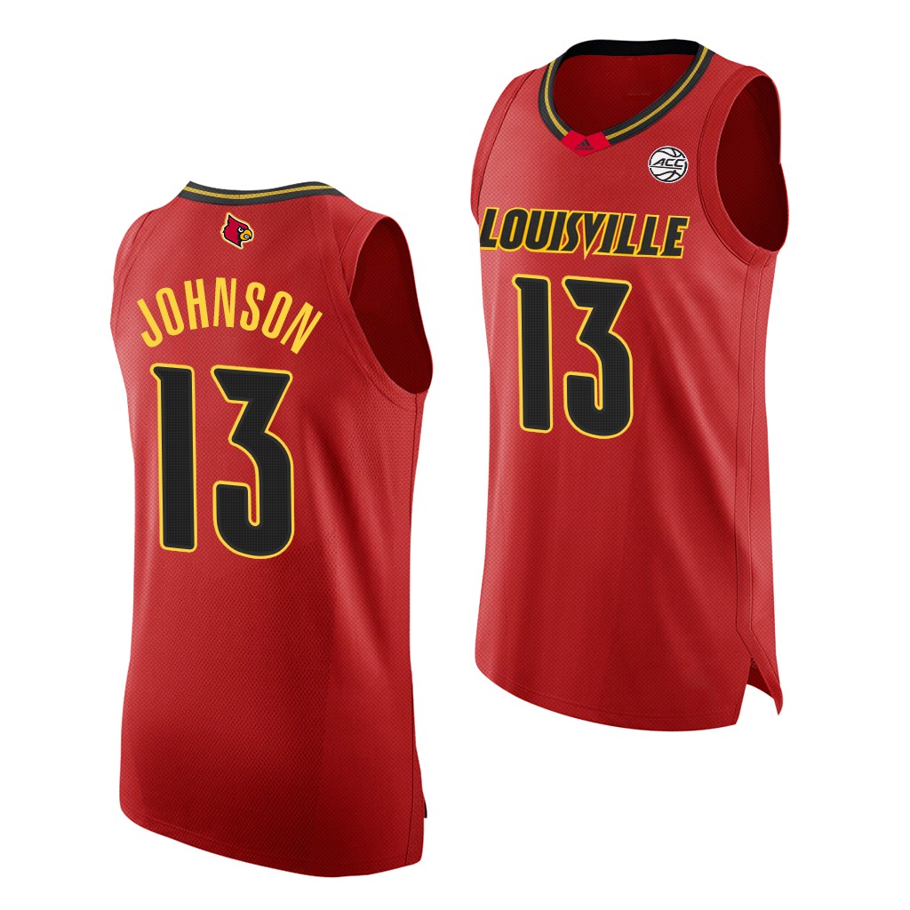 Louisville Cardinals David Johnson Red 2020-21 College Jersey