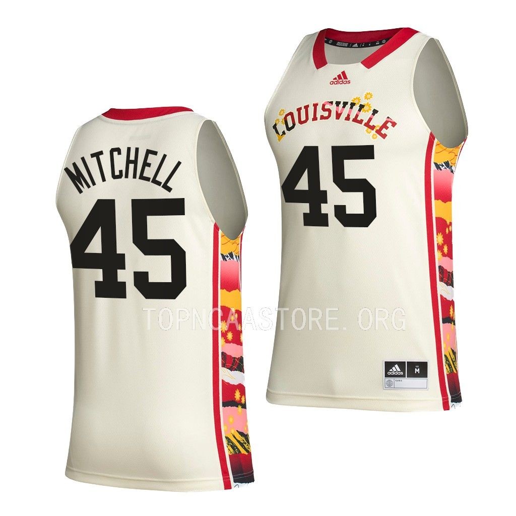 Louisville Cardinals Donovan Mitchell BHE Honoring Black Excellence uniform White #45 Jersey