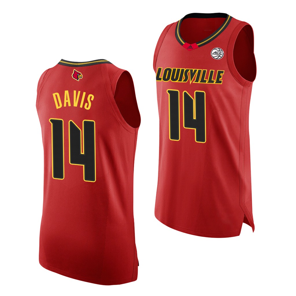 Louisville Cardinals Dre Davis Red 2020-21 College Jersey
