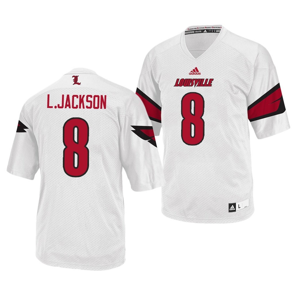Louisville Cardinals Lamar Jackson White College Jersey