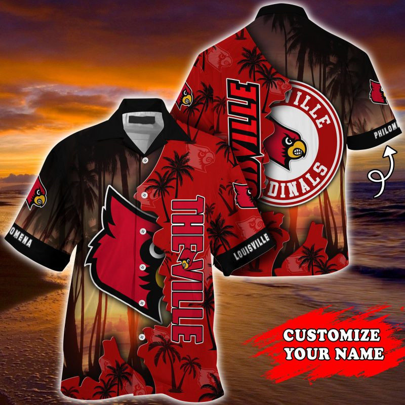 Louisville Cardinals NCAA Customized Summer Hawaiian Shirt